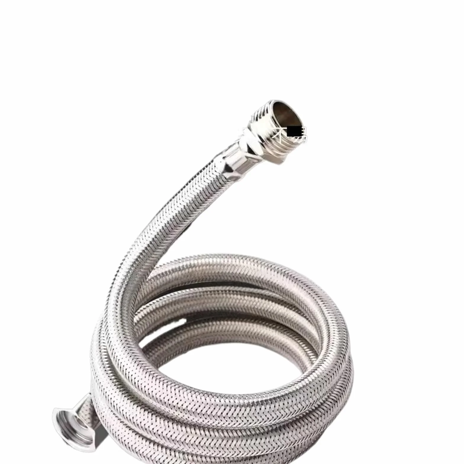 Manguera flexible trenzada con rosca interna y externa G1/2 de acero inoxidable de 20-200 cm, accesorio de baño for ducha extensible(200cm)