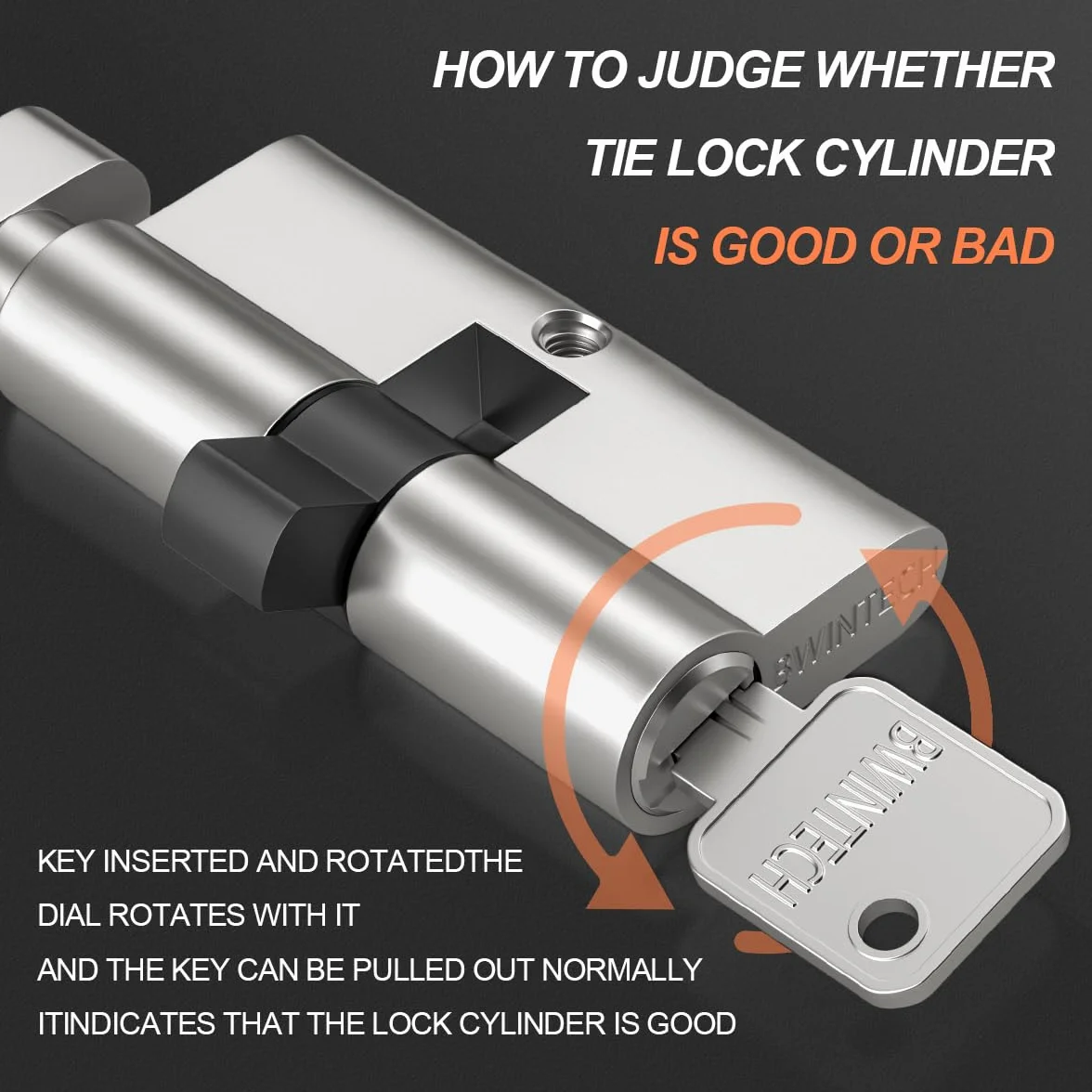 Bwintech 2 pieza 35T/35mm Euro Latón Cilindro, 70mm Thumbturn/Key Barrel Lock con 10 llaves horizontales de latón, tiene antirrobo, antiperforación, antigolpes, antigolpes, níquel satinado