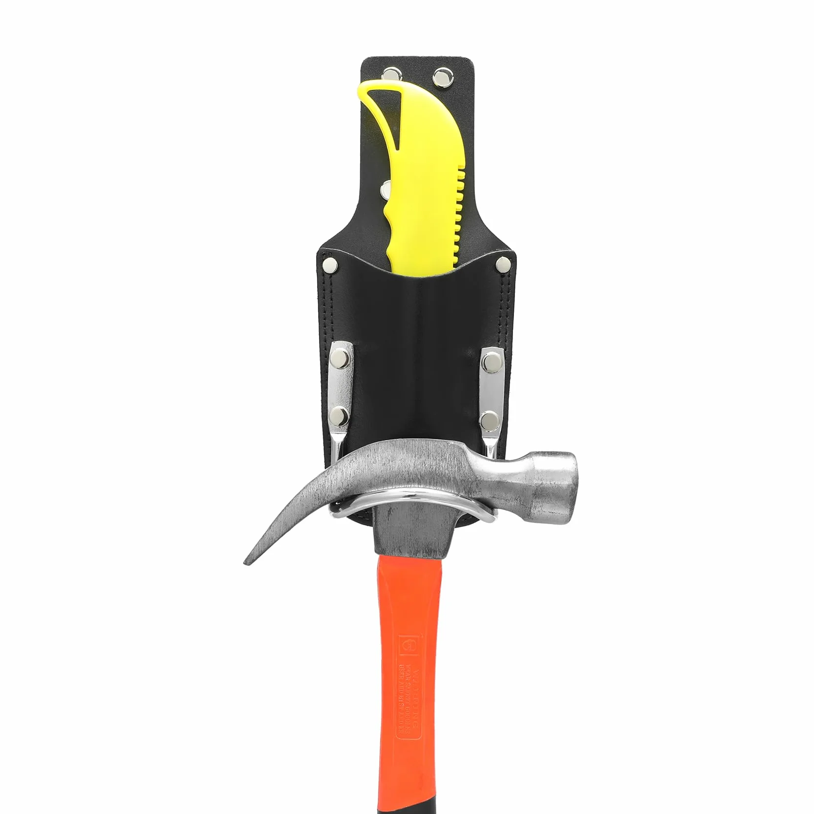 Soporte para martillo de piel auténtica para cinturón, correa para martillo, práctico cinturón de herramientas para martillo, soporte para hacha, funda para cuchillo para cinturón (negro)