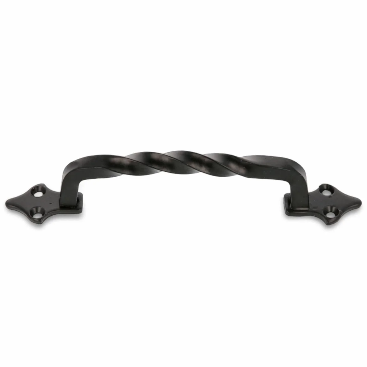 Amig - Tirador - Modelo 1002 - Fabricado en Acero - Herraje Rústico - Medida: 130mm - Sin Placa - Incluye Tornillería - Ideal para muebles - Acabado: Negro