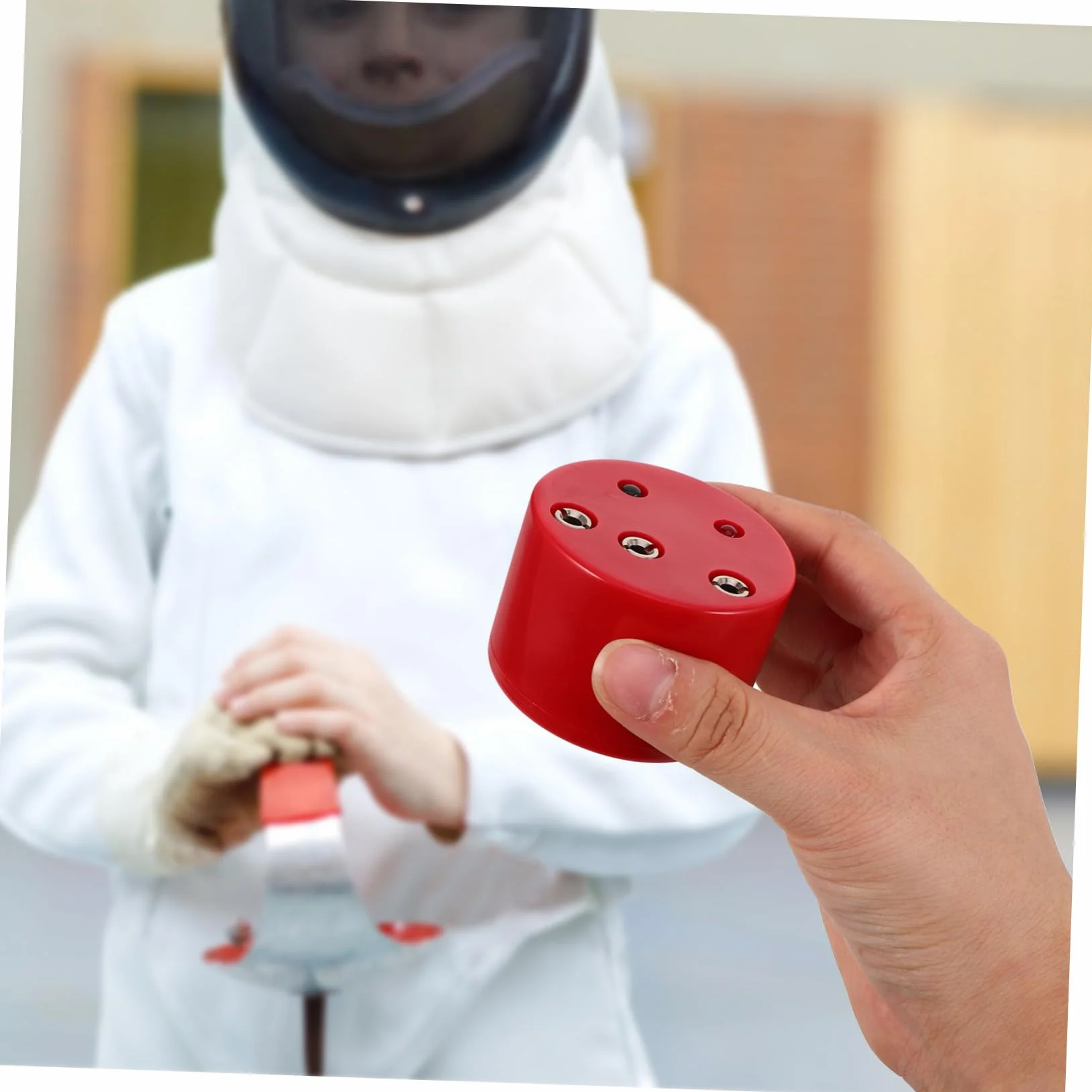 Yardwe Probador de Aparatos de Esgrima para Épée y Equipo de Esgrima, Diseño Multifuncional Fácil de Usar, Material Plástico y Cobre, Adecuado para Entrenamientos Profesionales