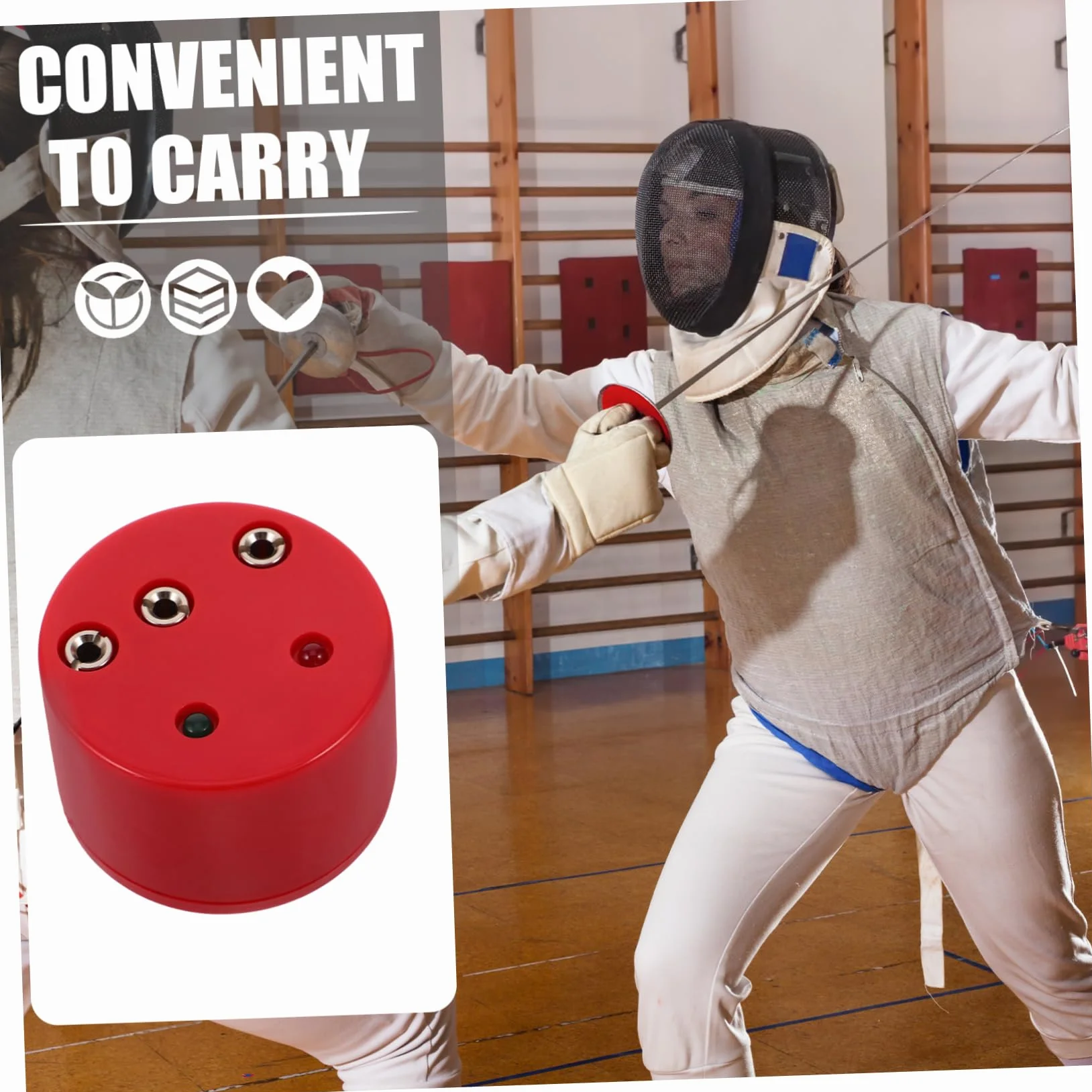 UPKOCH 1 Unidad Caja de Prueba de Esgrima de Florete y Épée, Indicador de Prueba de Esgrima, Probador de Eléctricas para Entrenamiento y Competiciones, Herramienta de Inspección Precisa