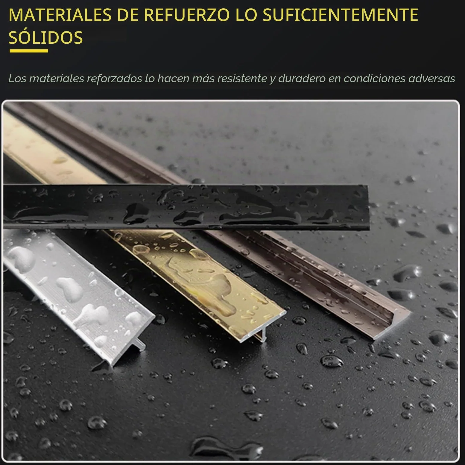 3 Piezas De Tira De Transición Para Piso De Madera, Perfil En T De 90cm, Ángulo Ajustable, Kit De Moldura Para Borde De Puertas Y Suelos, Fácil Instalación, Perfil De Aluminio(Gold,Breite 6mm)