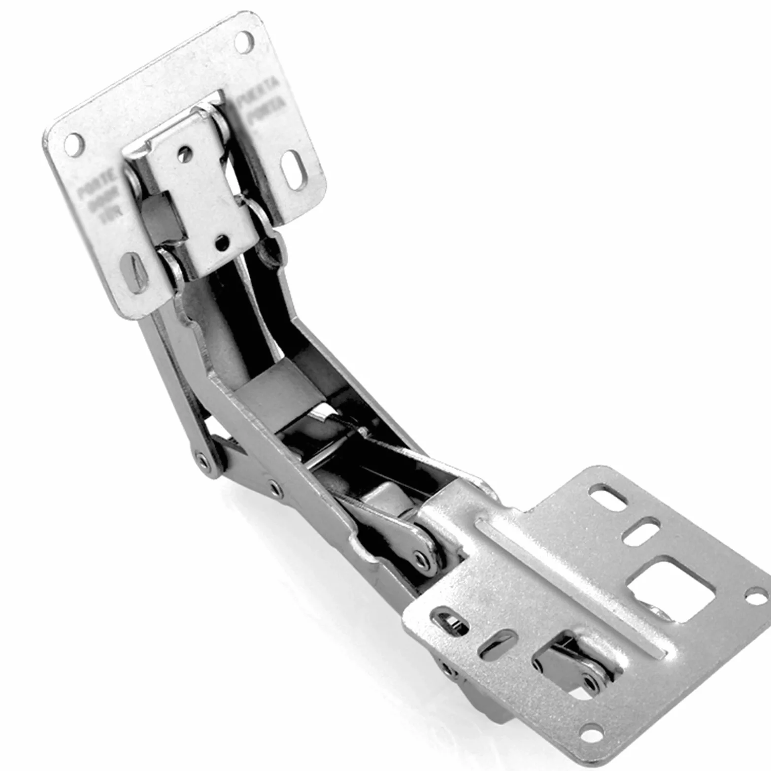 Bisagra de puerta Bisagras de ángulo de resorte sin orificio de perforación for gabinete Hardware de muebles de tablero grueso Bisagras de gabinete de esquina Cierre suave Superposición completa