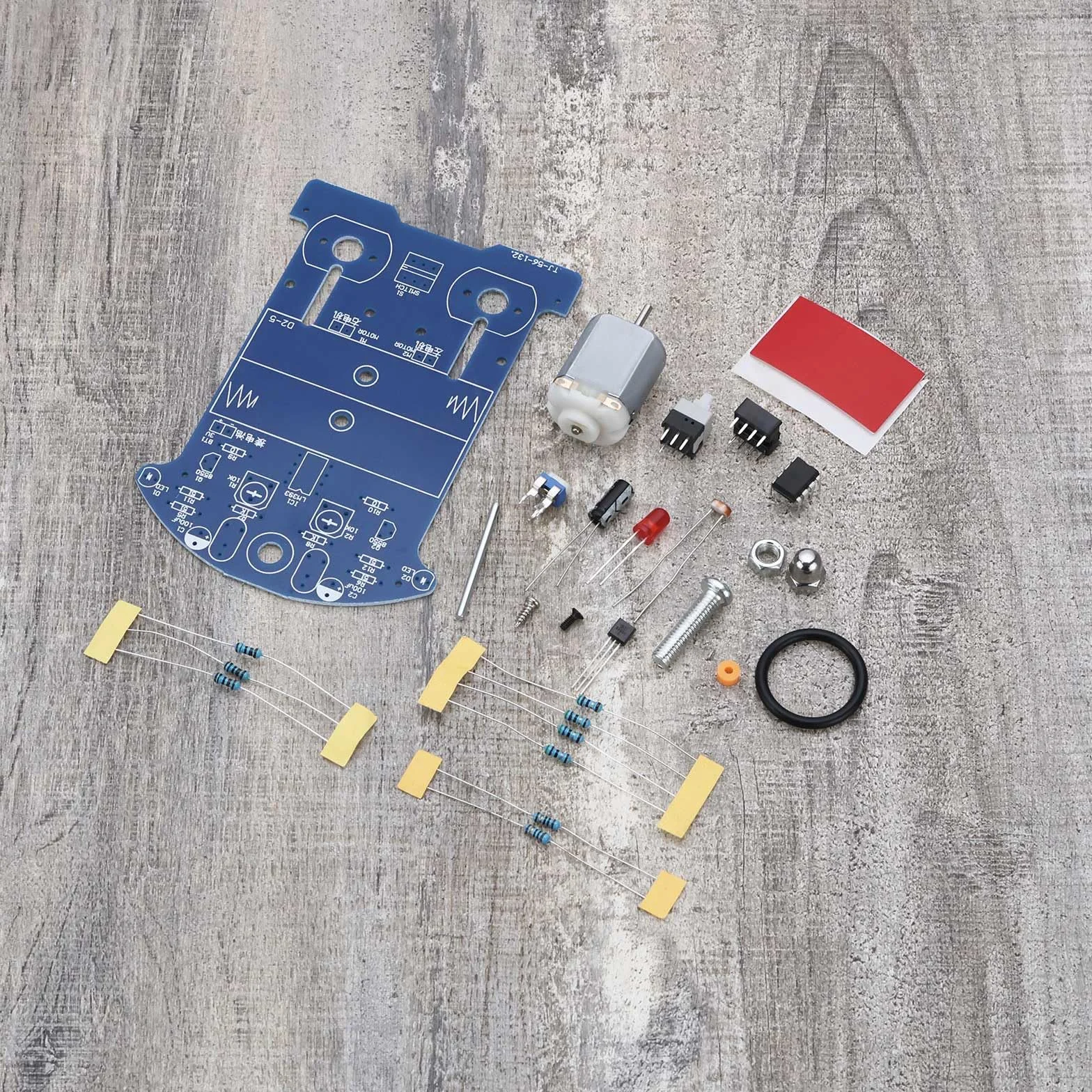 The Lord of the Tools 1 juego de proyectos de soldadura inteligente de coche D2-5 Smart Tracking Robot Car Sets Soldering Learning Electronics Set para bricolaje electrónico