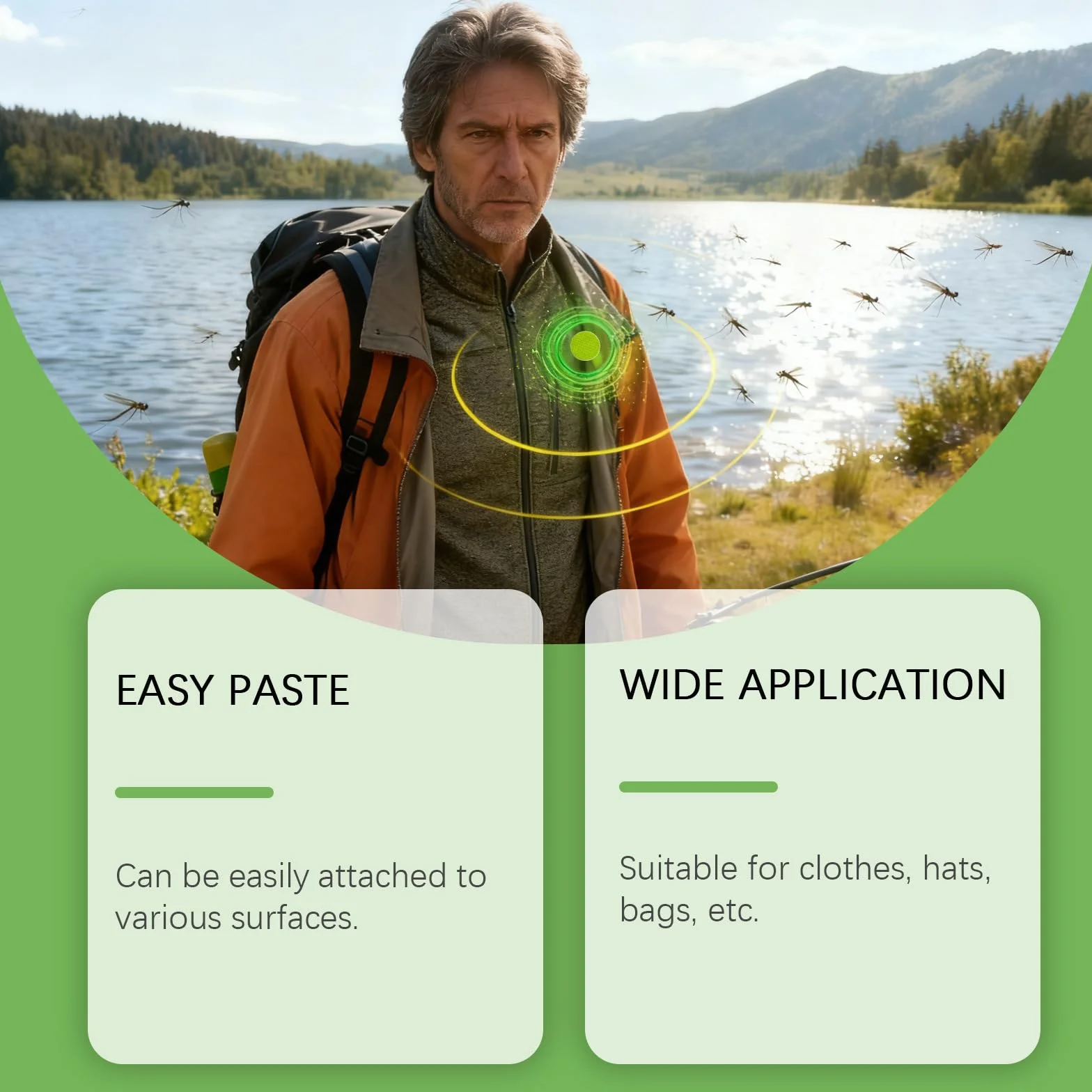 Parche Repelente Mosquitos 78 PCS Previene Picaduras Acampar Aire Libre Adultos Niños