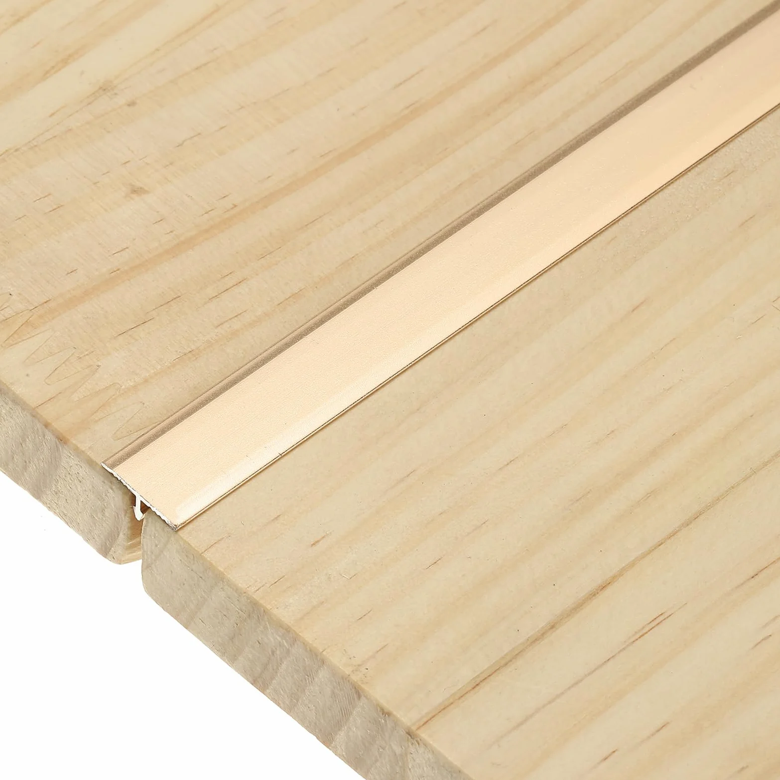 QUARKZMAN Tiras De Transición T-Molding, 9m x 12mm (L x A) Tira Divisora Plana De Aleación De Aluminio Para Suelo De Vinilo Acabado Para Huecos De Suelo Y Puertas, Oro Mate