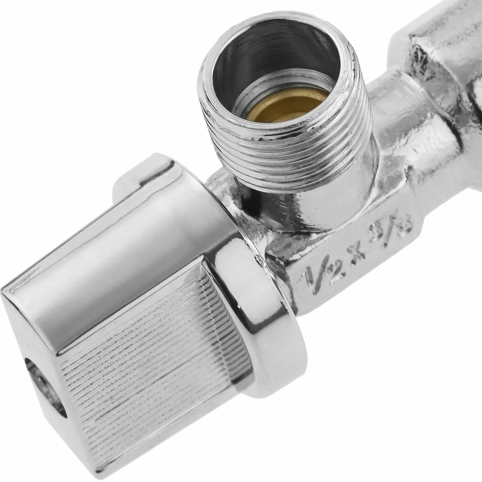 PrimeMatik Llave de Paso Cisterna en escuadra 1/2"-3/8" teflón antical
