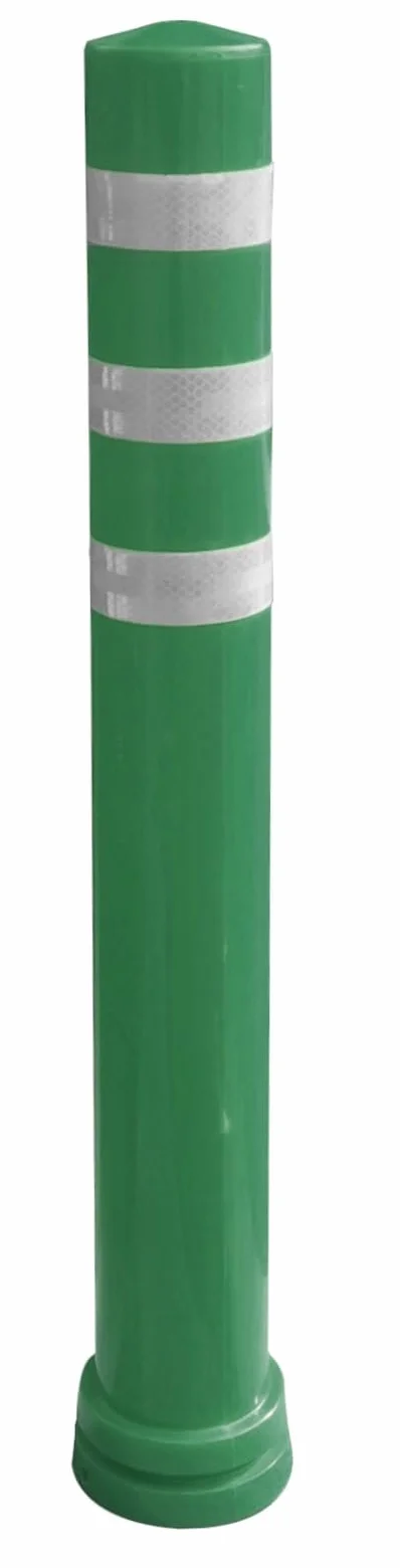 Baliza flexible – VERDE – 660 x 80 mm + 3 rayas blancas