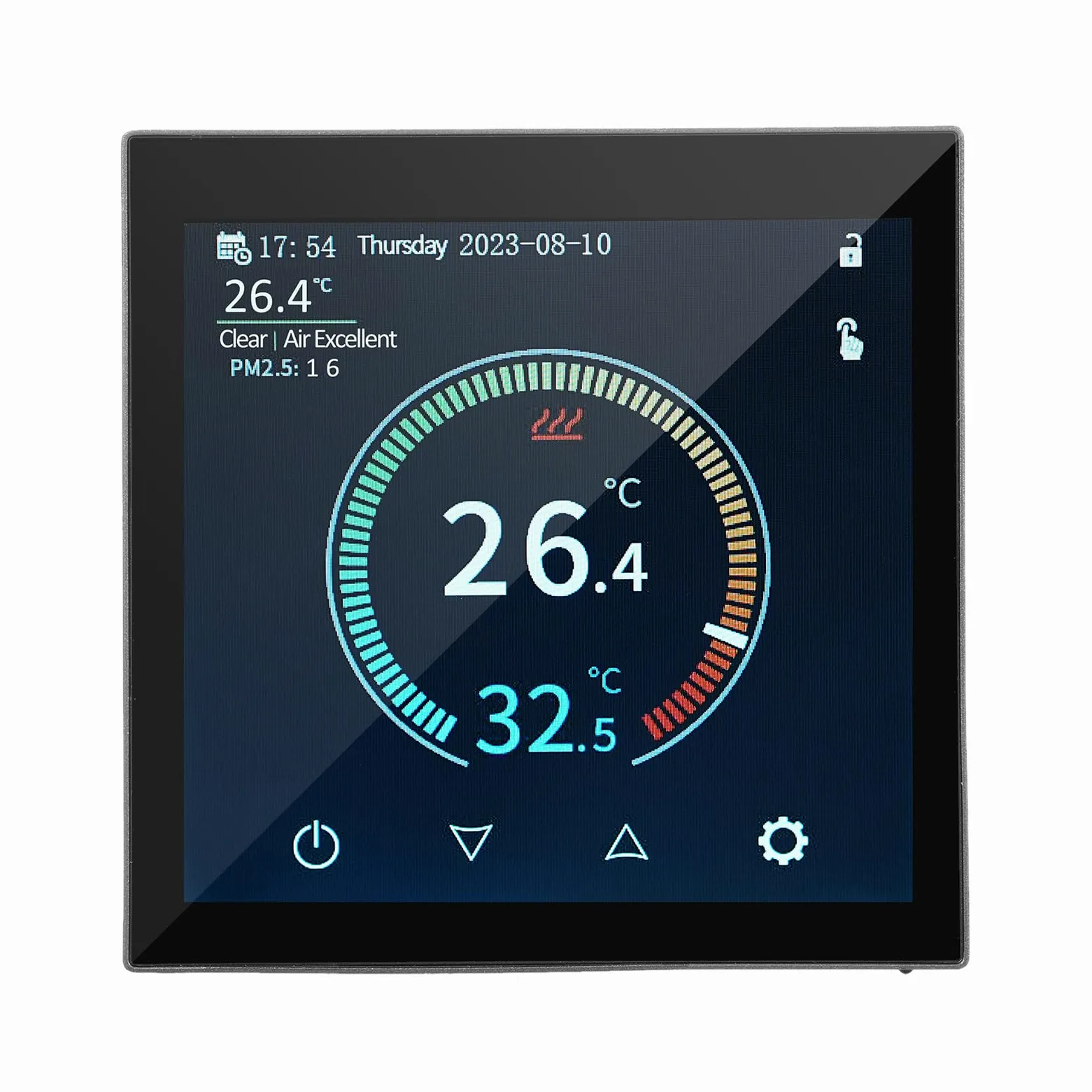 Aramox HYT001 Termostato Inteligente Controlador de Temperatura WiFi Pantalla Táctil TFT 41 a 95F Semanal Programable Precisión de 0.9F Control de Aplicación para el Hogar, Escuela, Oficina,