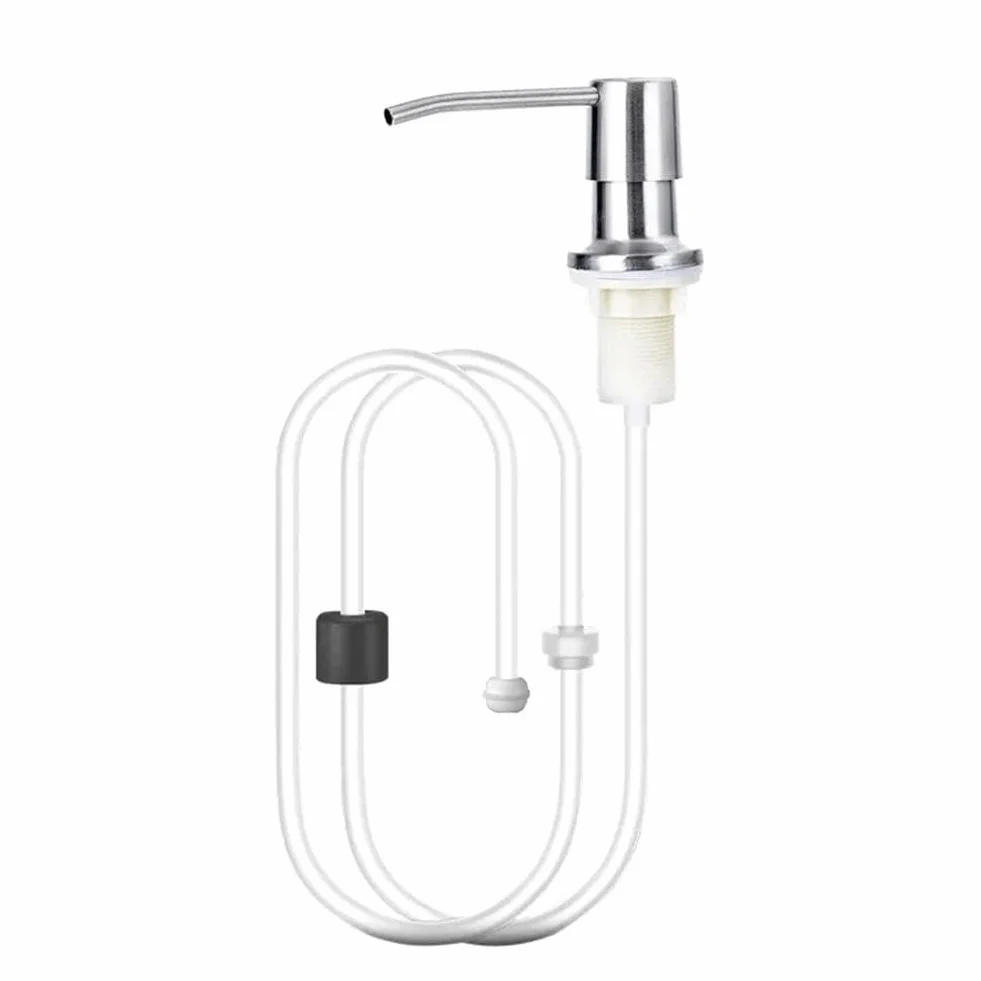Dispensador de jabón de 1 m, kit de tubo de extensión para fregadero de cocina, dispensador de jabón líquido, bomba de mano, cabezal dispensador K7F2, prensa de acero
