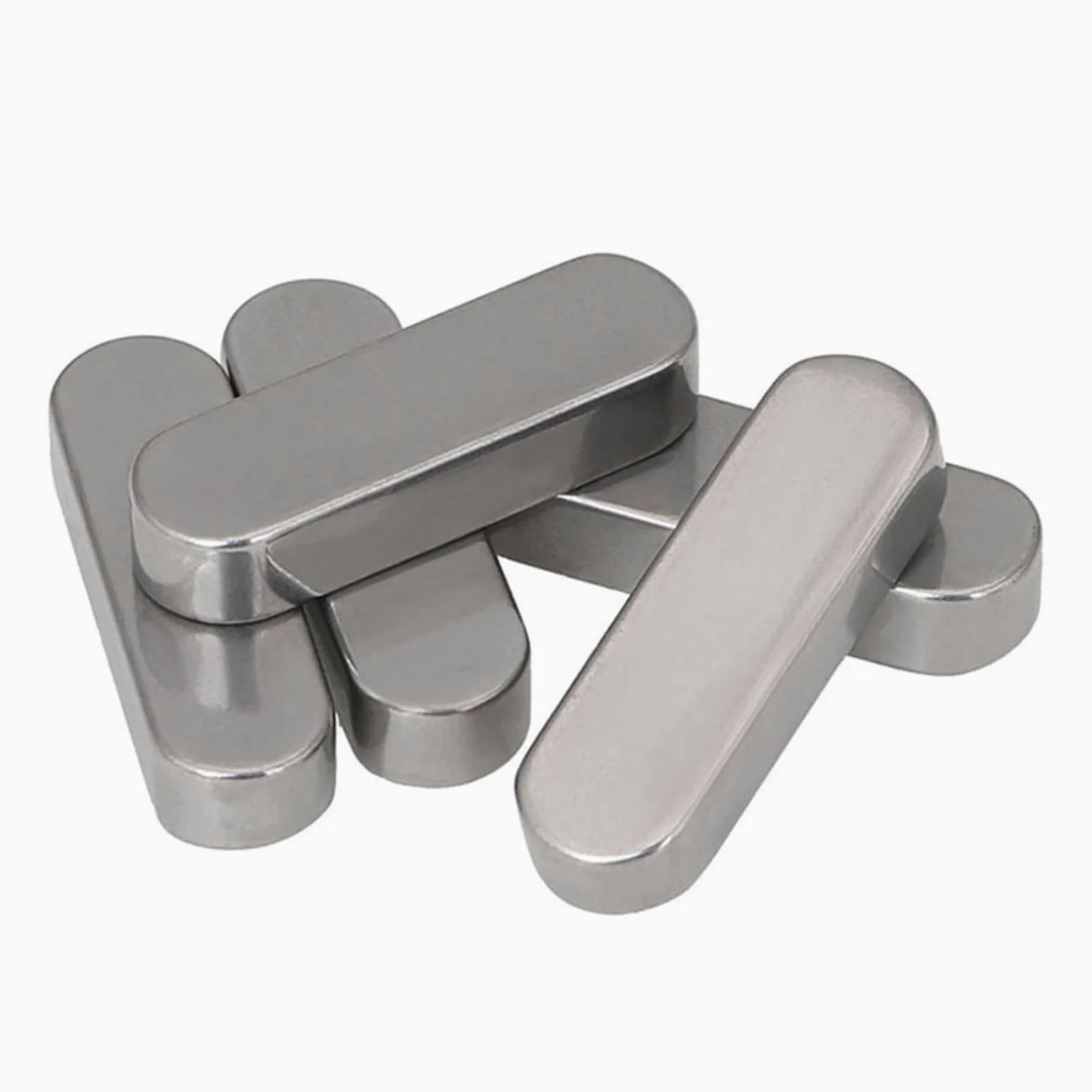 chavetas de accionamiento Paralelo, Eje de transmisión con chaveta de Pluma de Extremo Redondo Chaveta paralela Acero Inoxidable A2 M4(4x4x20mm,10Pcs)