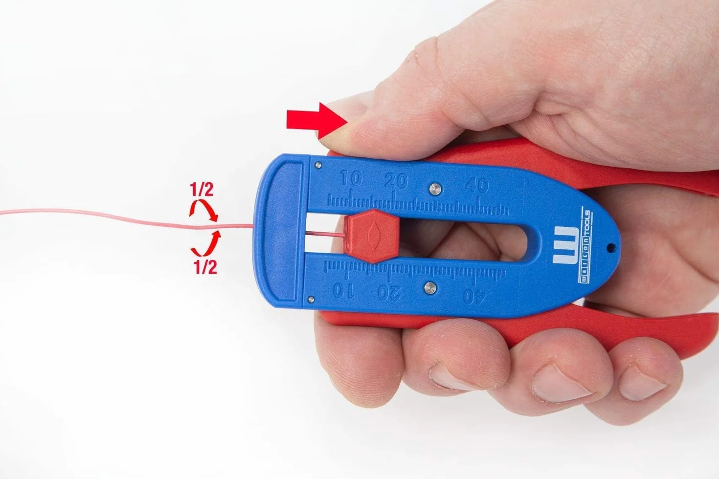 WEICON TOOLS Pelador Automático S | Cable de 0.16 - 0.8 mm Ø | Pelado rápido