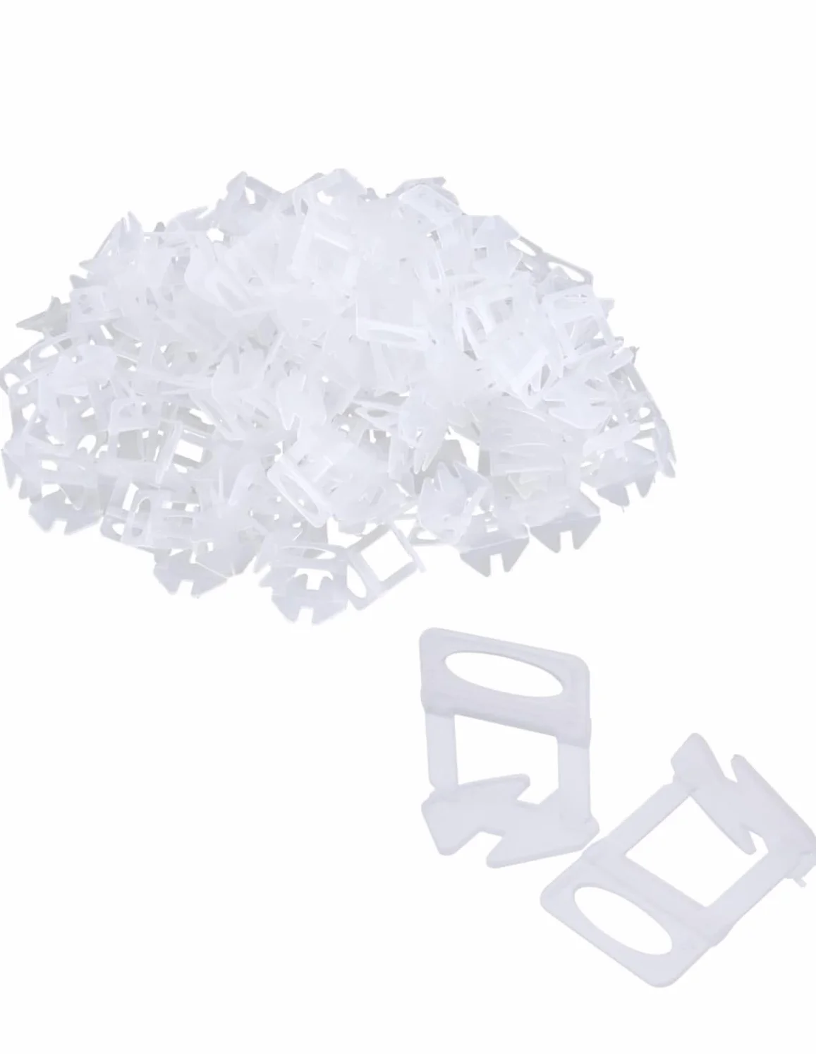 400 Clips Espaciadores de Nivelación de Azulejos y Baldosas, 1 mm, Desechables. (400)