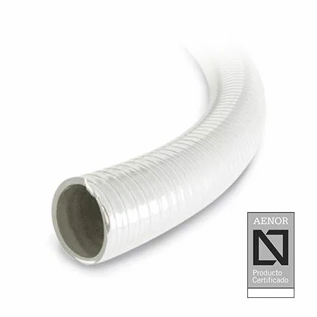 Tubo PVC Flexible Blanco 1 Metro AENOR