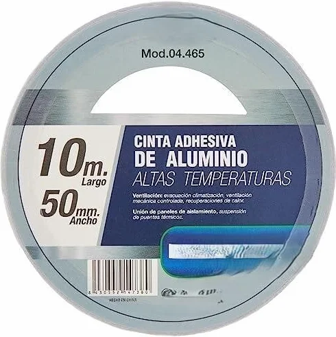Blendend Cinta adhesiva de aluminio, 50mm x 10m, ideal para sellar, reparar y aislar superficies en proyectos de bricolaje y mantenimiento.
