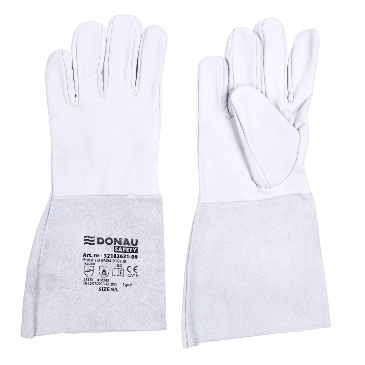 DONAU SAFETY Guante de soldador piel de cabra TIG talla 9 1 par