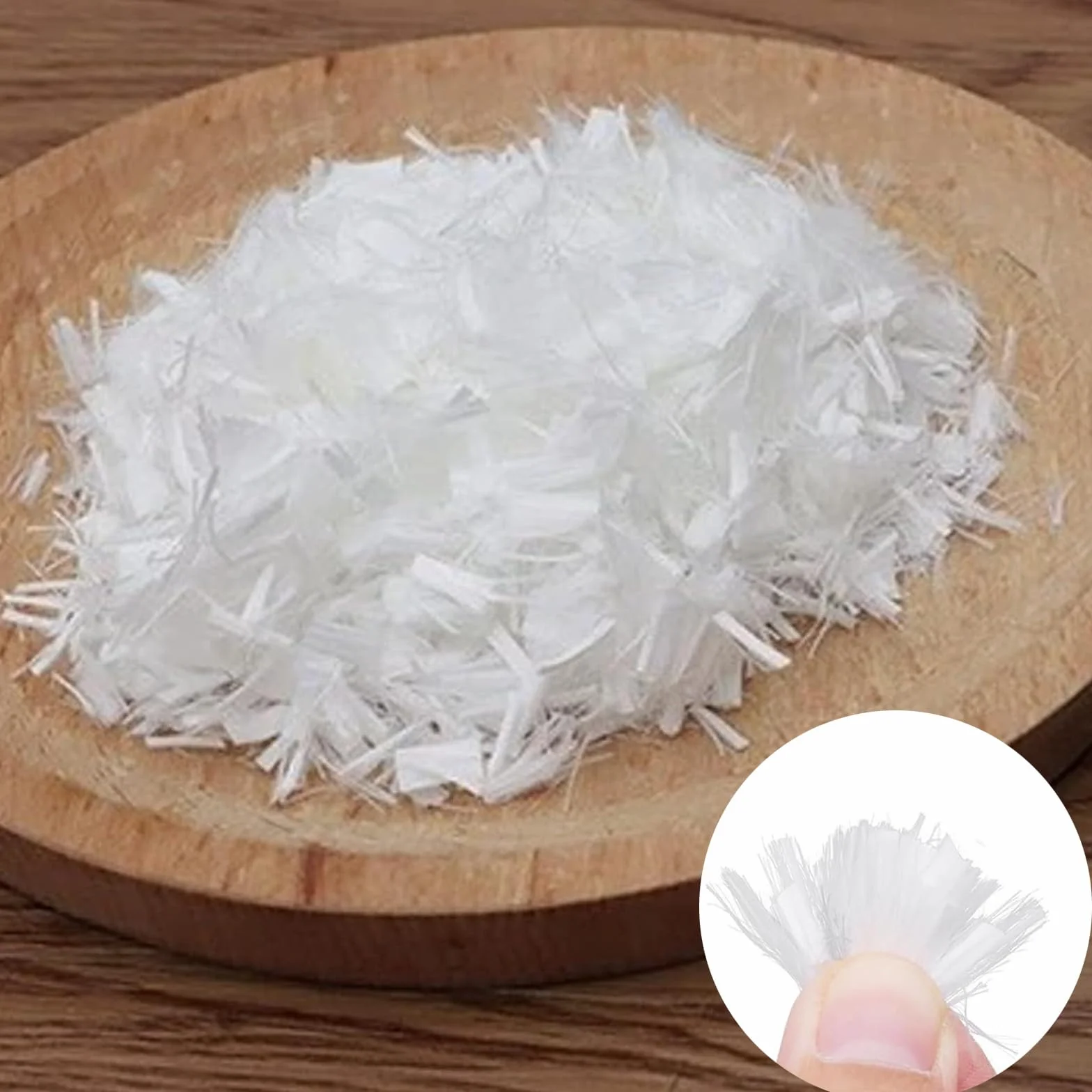 Fibras de polipropileno para hormigón y pavimento, 1000 g, 3 mm, refuerzo de fibra de vidrio para evitar grietas
