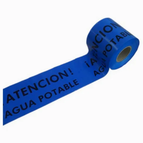 FERRETELIX Rollo cinta señalizacion agua potable 15 cms x 200 mts