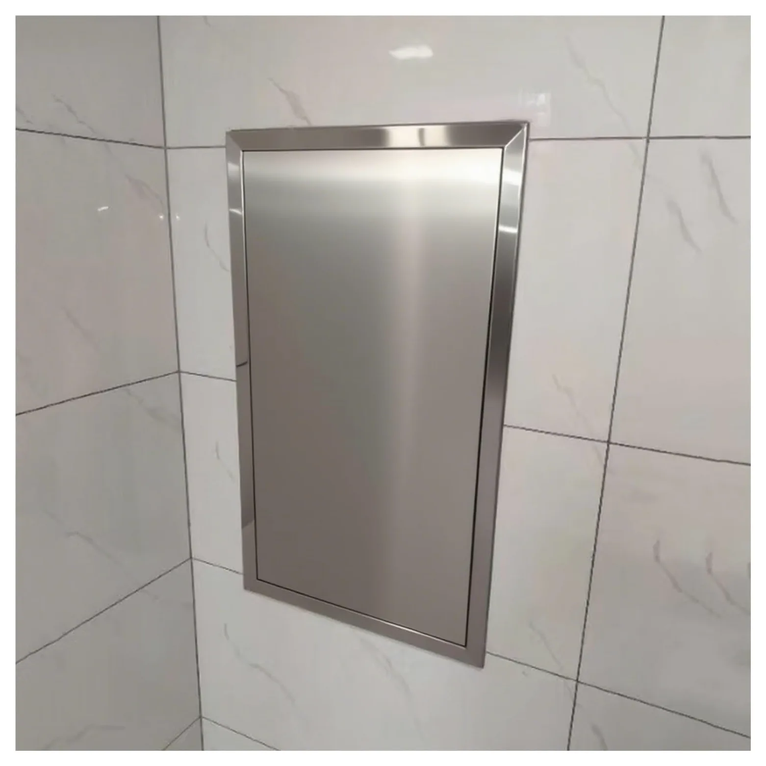 Trampilla Pladur Panel de acceso de acero inoxidable cepillado de 6 x 6 pulgadas, montaje universal empotrado para paneles de yeso, plomería y electricidad, color plateado.(15x25cm(6x10in))