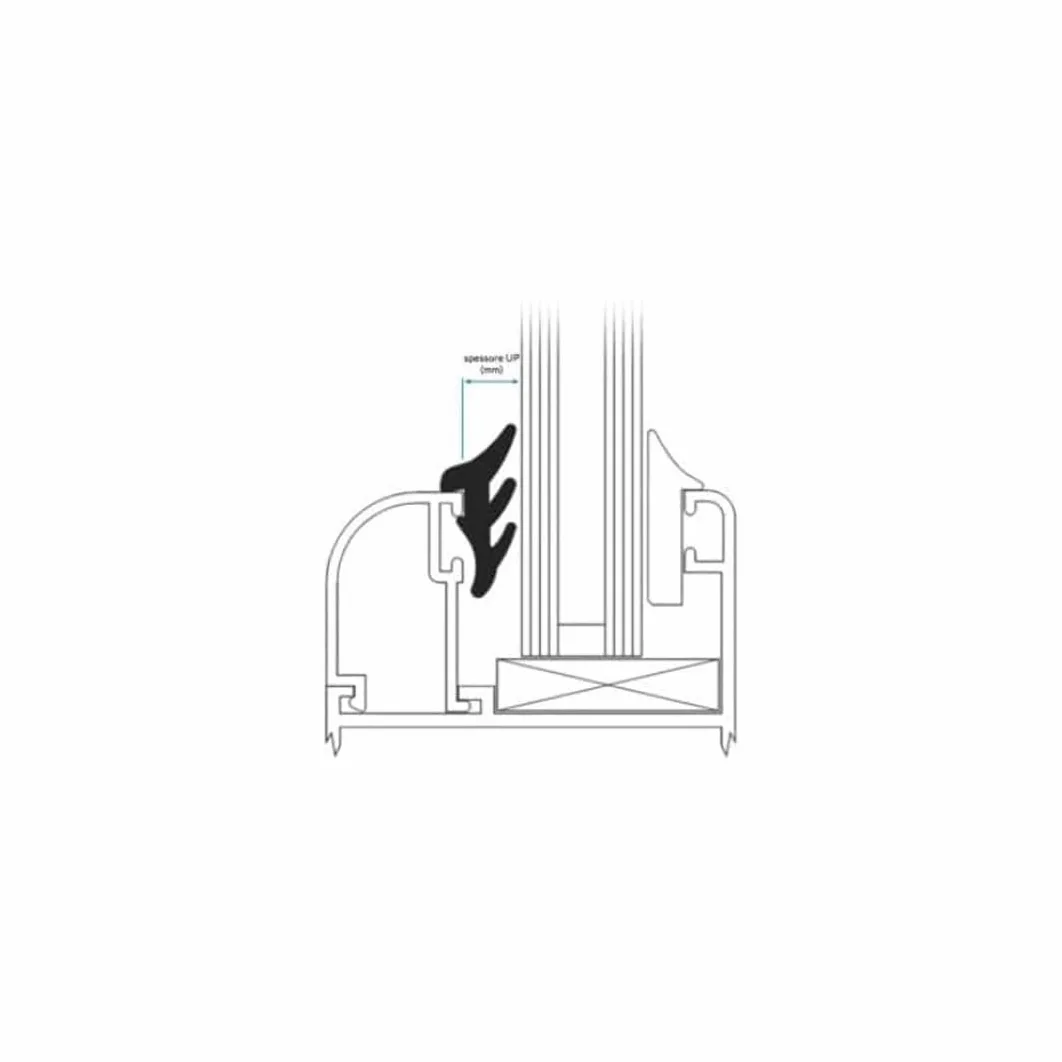 Junta de cristal de PVC universal, paquete de 10 m. Borde de enclavamiento solo presión para ventanas y balcones y accesorios. Contra corrientes de aire ahorra costes de calefacción. (5 mm, negro)