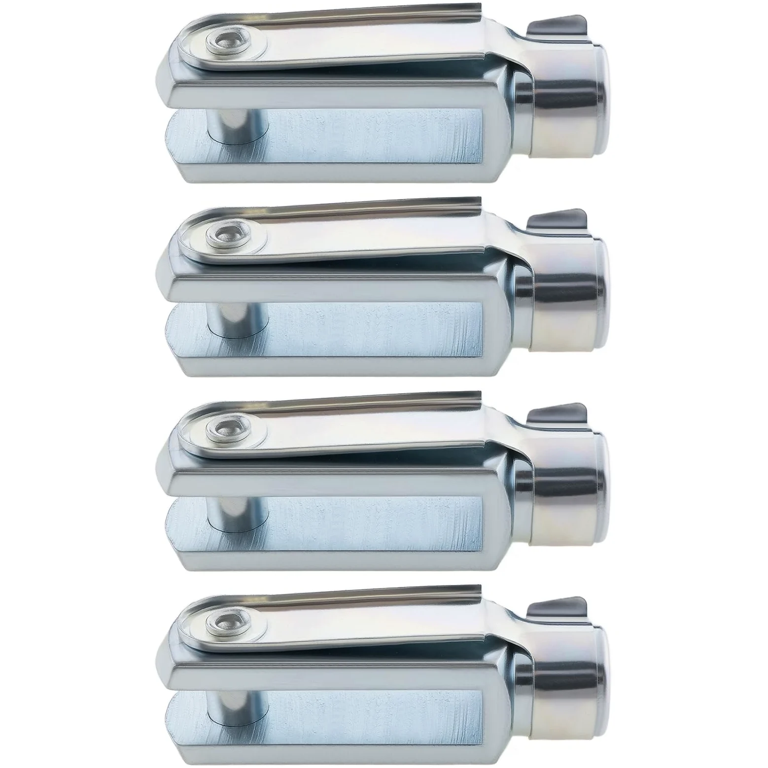 4 Piezas M10 Horquilla Larga con Pasador de Resorte Rosca Derecha Varilla de Cilindro de Aire Extremo de Horquilla Rosca Hembra Conector en Y 72 Mm de Longitud