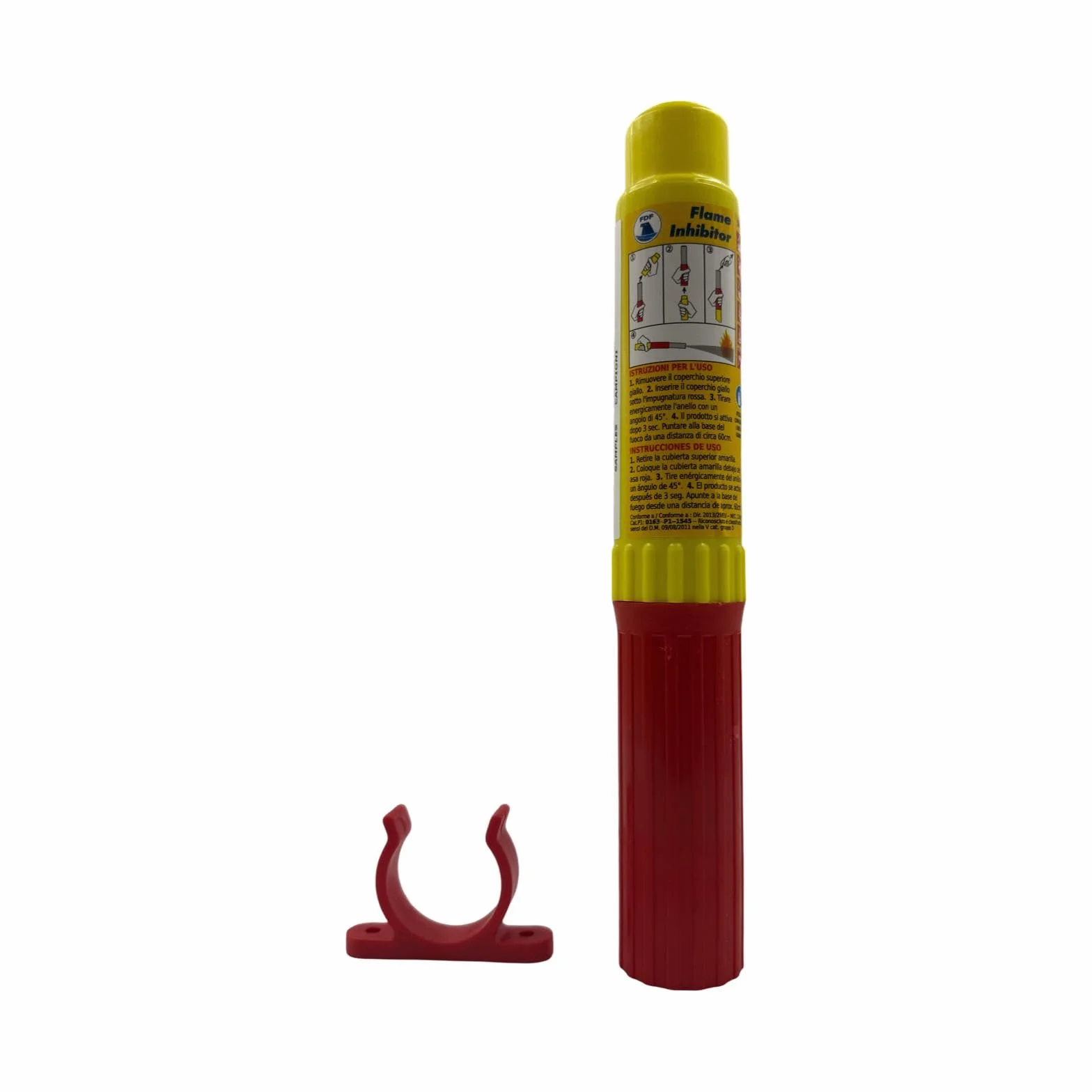 Mangiafuoco Extintor Compacto, Inhibidor de Llama para Barcos, Coches, Autocaravanas y Casa, Sistema de Tirón, Ecológico Sin Polvo. Duración de 4 años sin mantenimiento.
