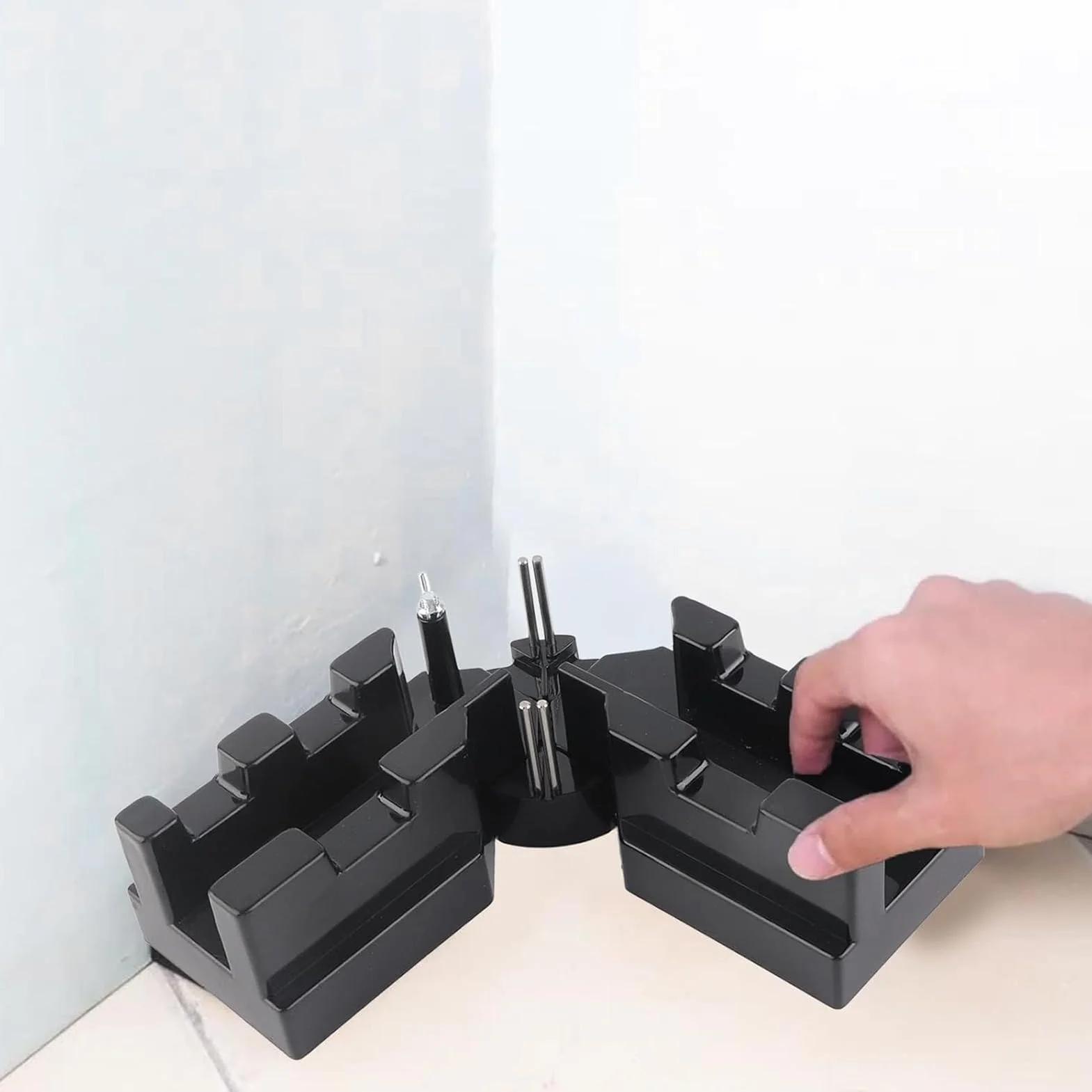 Herramienta de corte de esquinas Mitre 2 en 1, cortador de tuberías decorativas portátil para instalación de ingletes