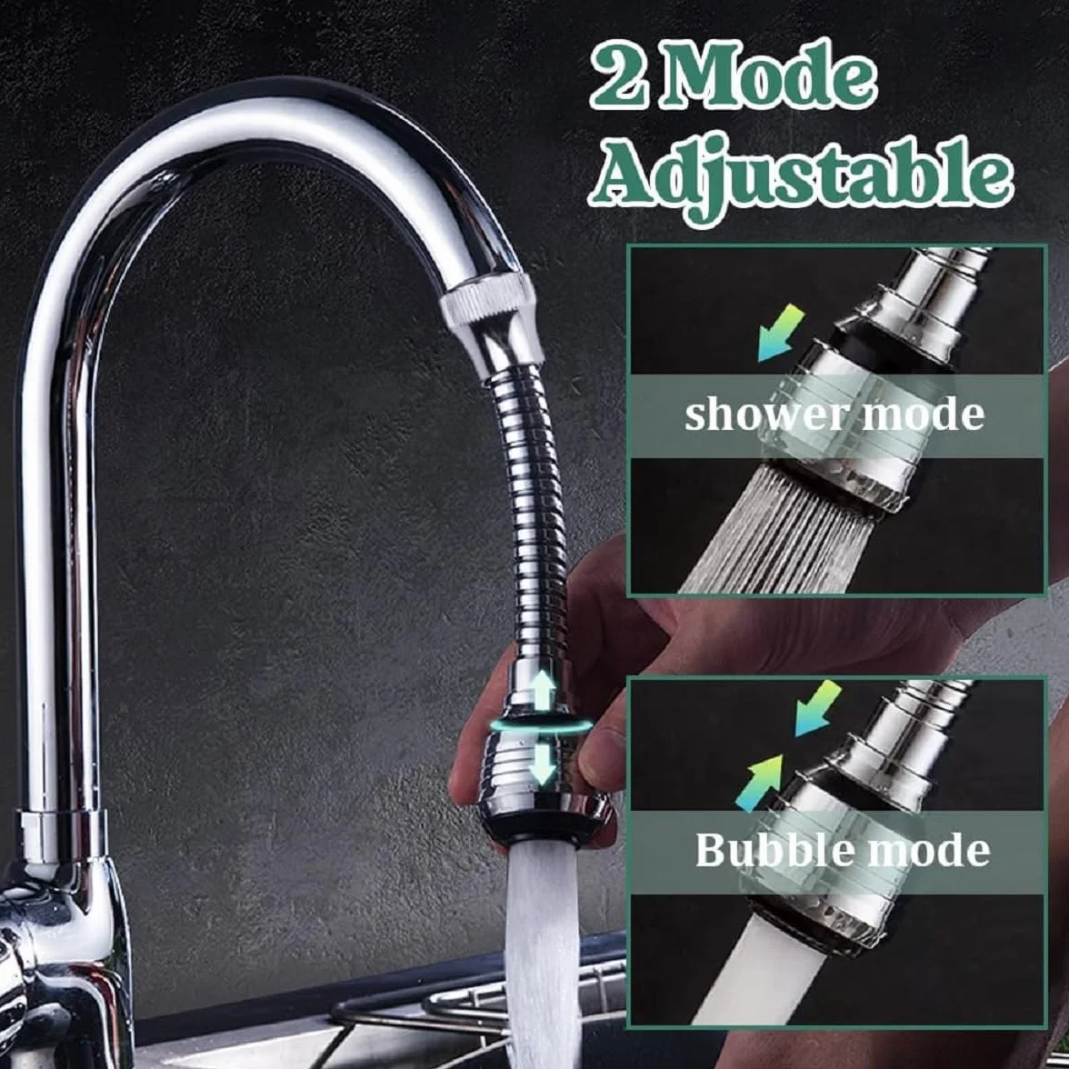 Aireador Grifo Cocina 360º Pulverizador Universal 2PC Extensor Difusor Atomizador