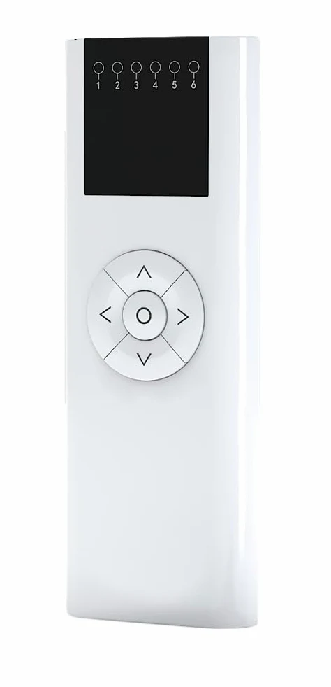 GARDINIA Easyfix FB-1 - Mando a Distancia para persianas Easyfix (6 Canales, Incluye Soporte de Pared y Pilas), Color Blanco