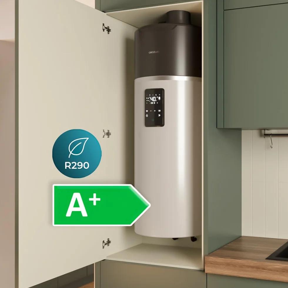 Cecotec Termo Aerotermia 100L Calentador Agua AeroThermal 100 Water Connected R290 75ºC