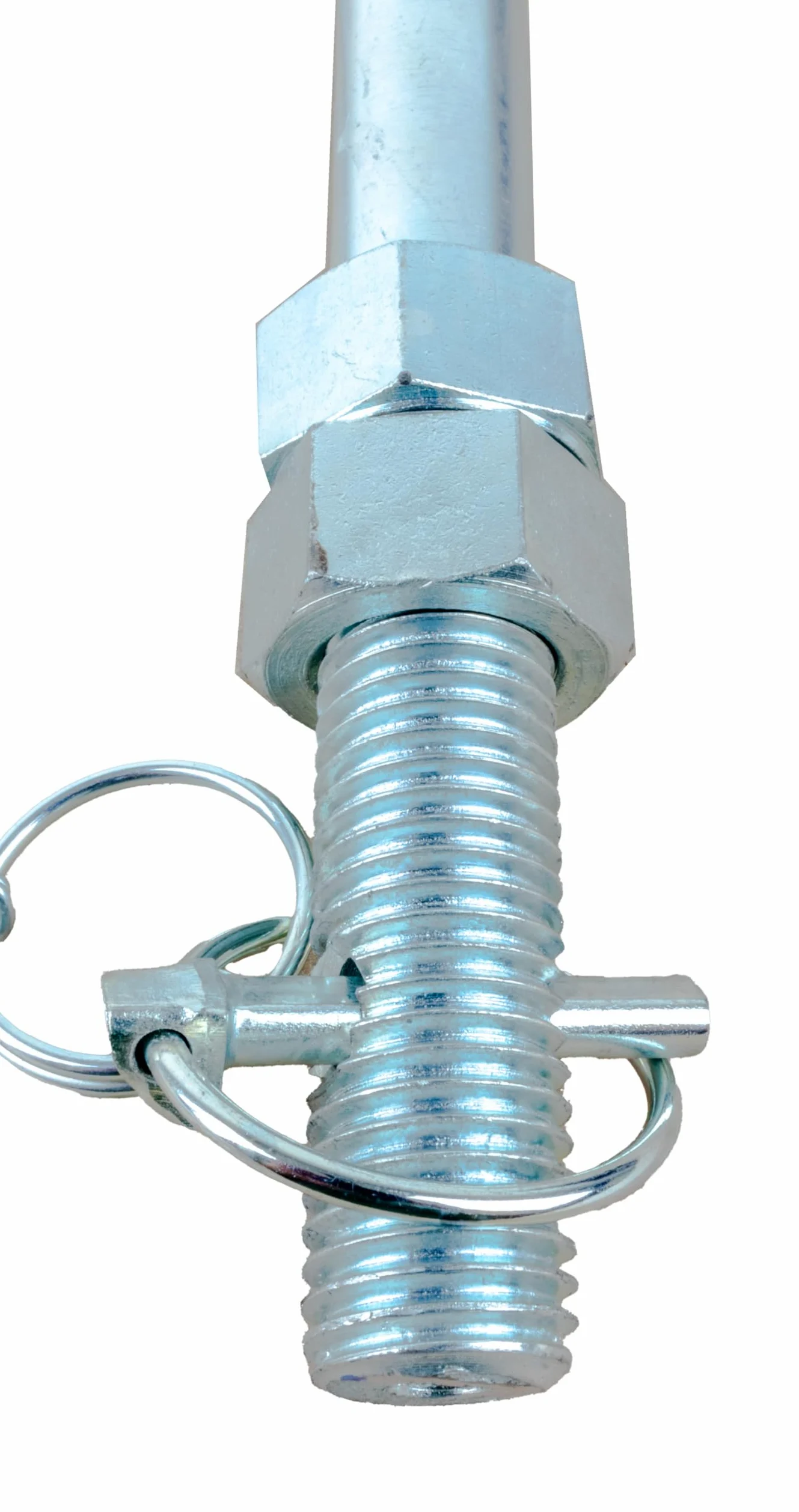 Pasador de remolque Ama Ball con cabeza Ø 50 mm: pasador de bola de remolque roscado de 190 mm, diámetro de cabeza de bola de 50 mm, cuerpo de 22 mm