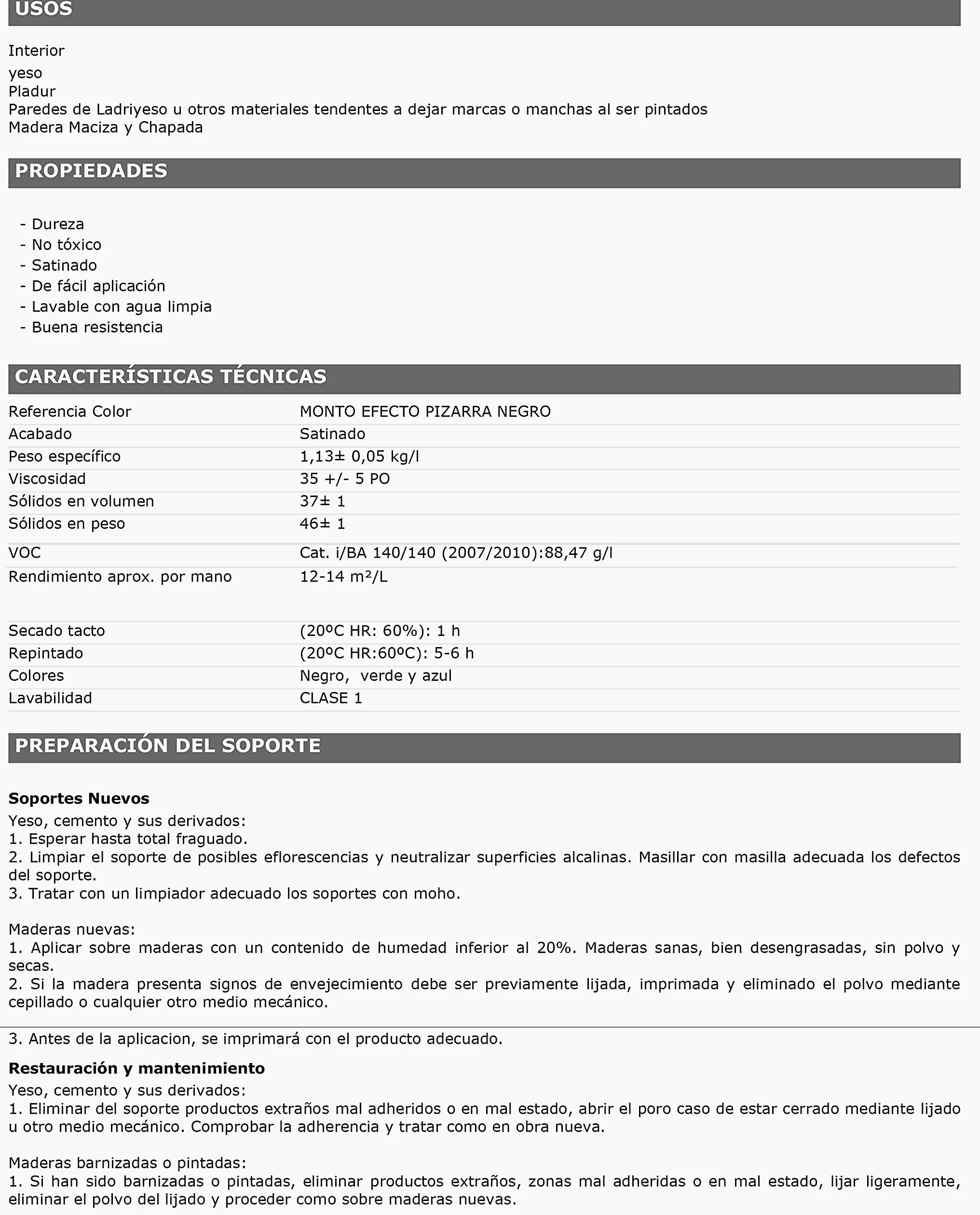Montó Pintura Efecto Pizarra Bricolovers 500ml (Negro 104 500ml)