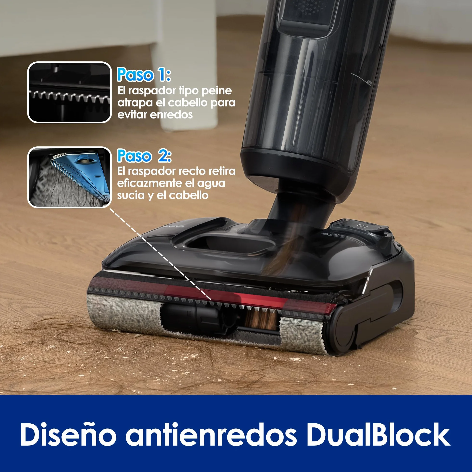 Tineco Floor One S7 Stretch Ultra Aspiradora inalámbrica en seco y húmedo 21.000 Pa 50 Minutos Autonomía Autolimpieza FlashDry 85°C