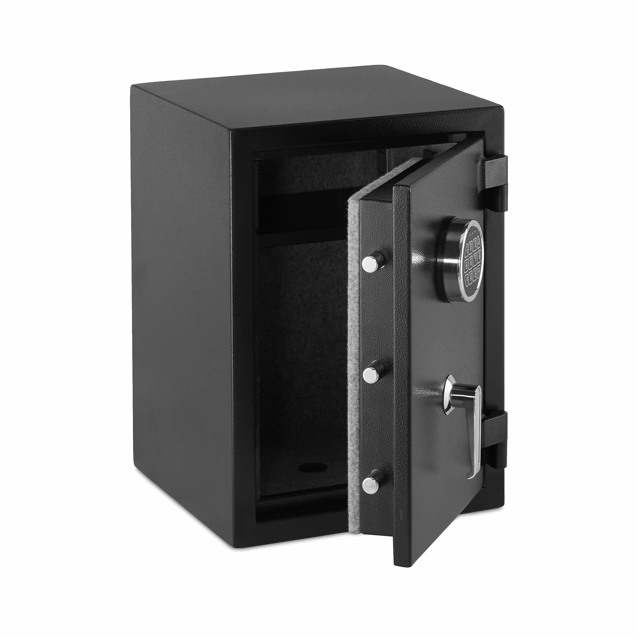 Amazon Basics Caja fuerte resistente a incendios, con teclado electrónico programable, 35 l, negro, 36 x 35 x 50 cm (ancho x prof. x alto)