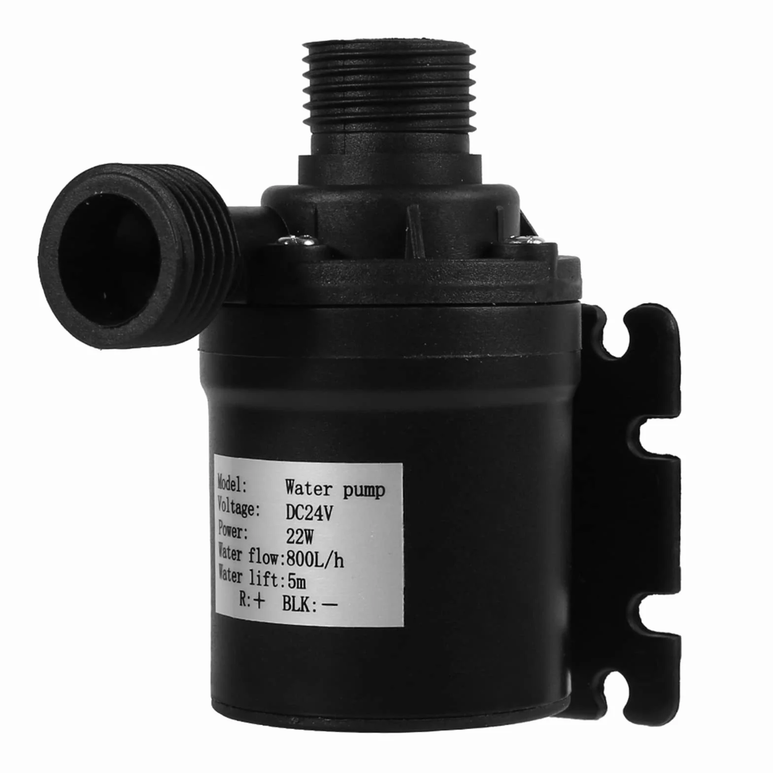 Bomba de Circulación de Agua 24V DC KIMISS Plástico ABS 24V Bomba de Circulación de Agua Caliente Energía Solar Motor sin Escobillas Acuario Sumergible 800L