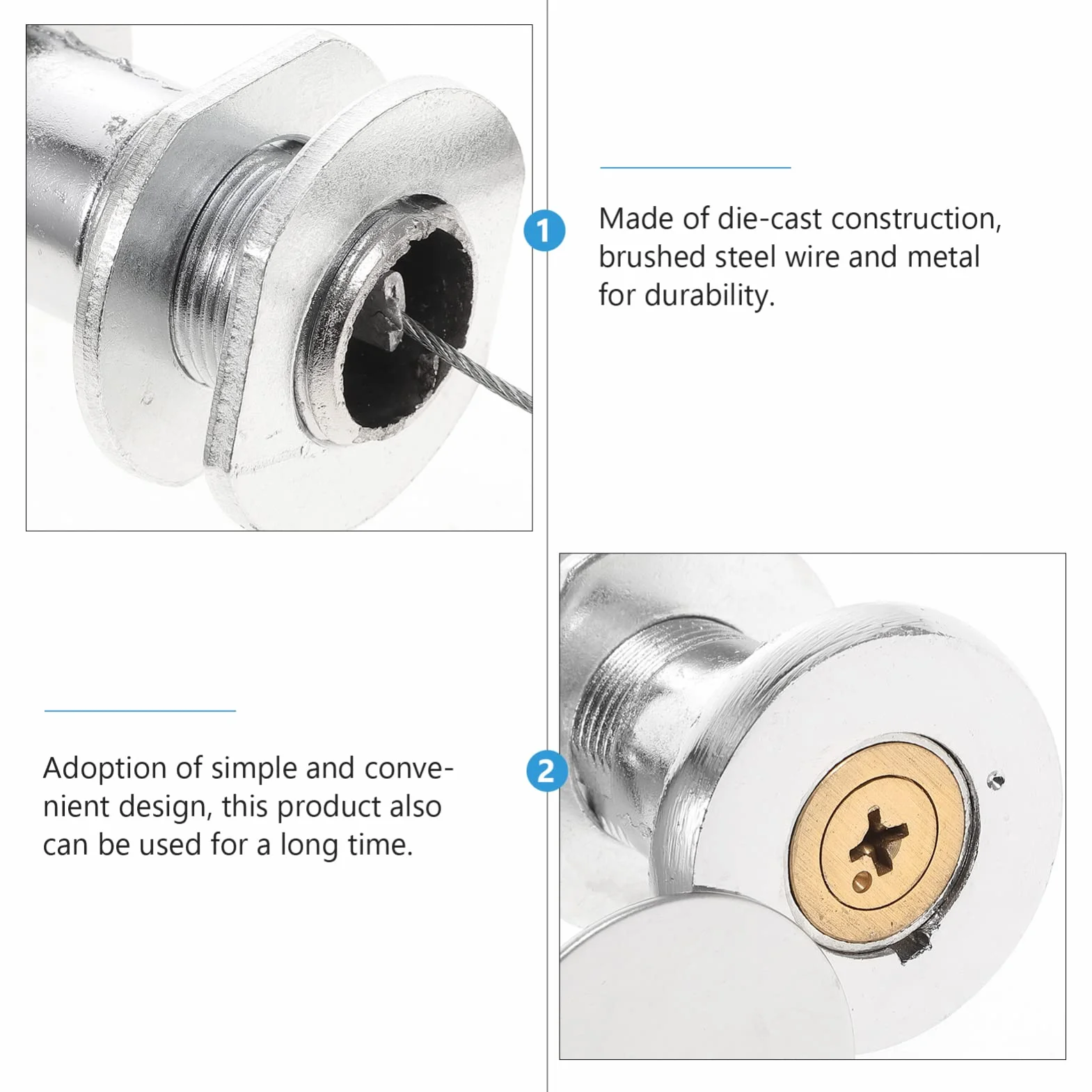 POPETPOP Cerradura De Puerta Cerradura De Liberación De Emergencia Para Puerta De Garaje Casillero De Puerta De Seguridad Para El Hogar Para Hotel De Garaje 5. 5X4cm