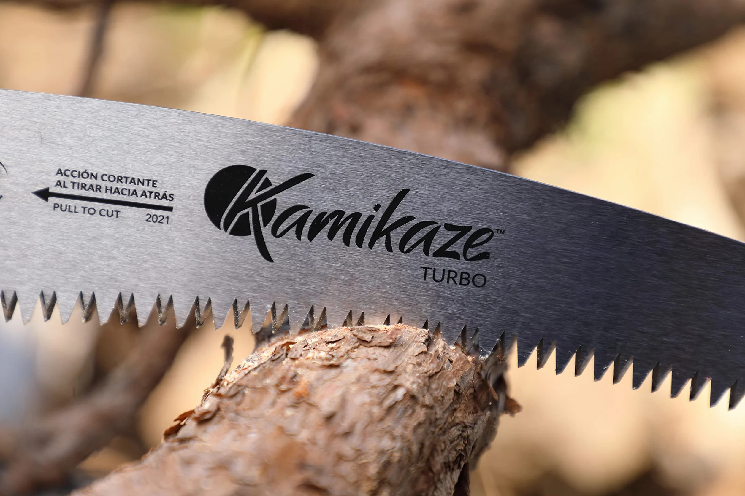 KAMIKAZE Serrucho de Poda Plegable C-180H, Sierra Curva de 180 mm con Dentado Japonés, Serrucho para Madera con Hoja de Acero SK-4 Rico en Carbono, Herramienta de Jardinería Profesional