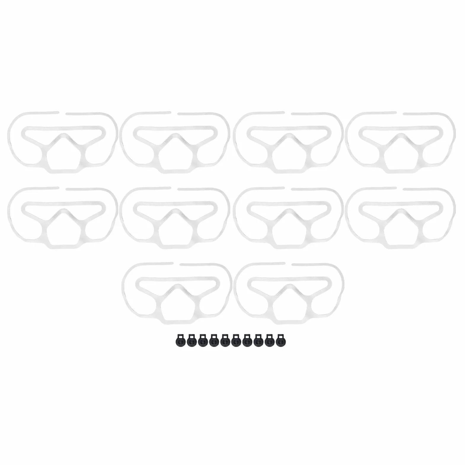 Marco de Soporte para Máscara, Soporte de Máscara de Silicona con Diseño 3D de 10 Piezas para Ciclismo (WHITE)