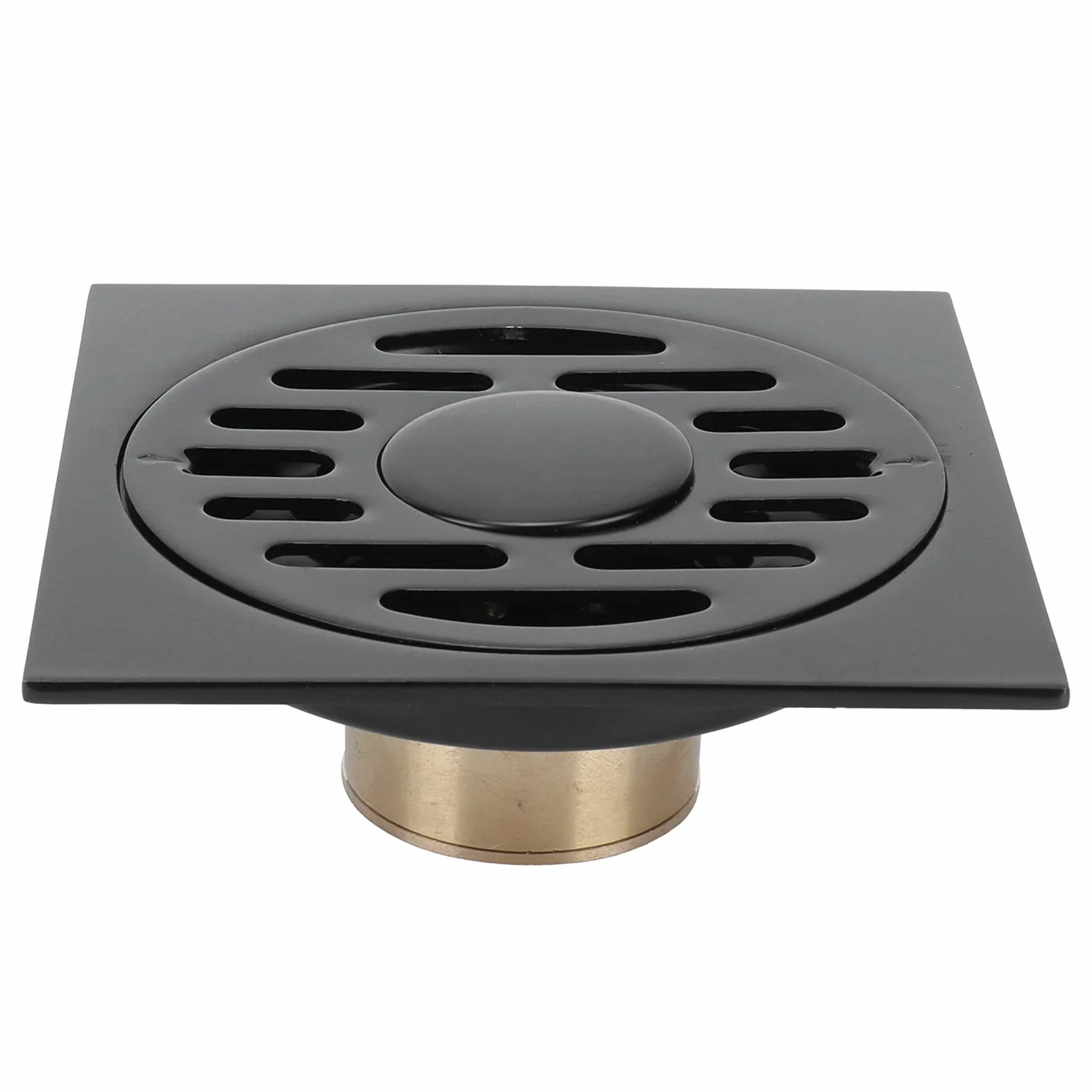 Drenaje de Ducha Cuadrado, Drenaje de Piso 10x10cm de Acero Inoxidable con Tapa Extraíble y Colector de Cabello, Sifón de Suelo para Baño Cocina Balcón Garaje