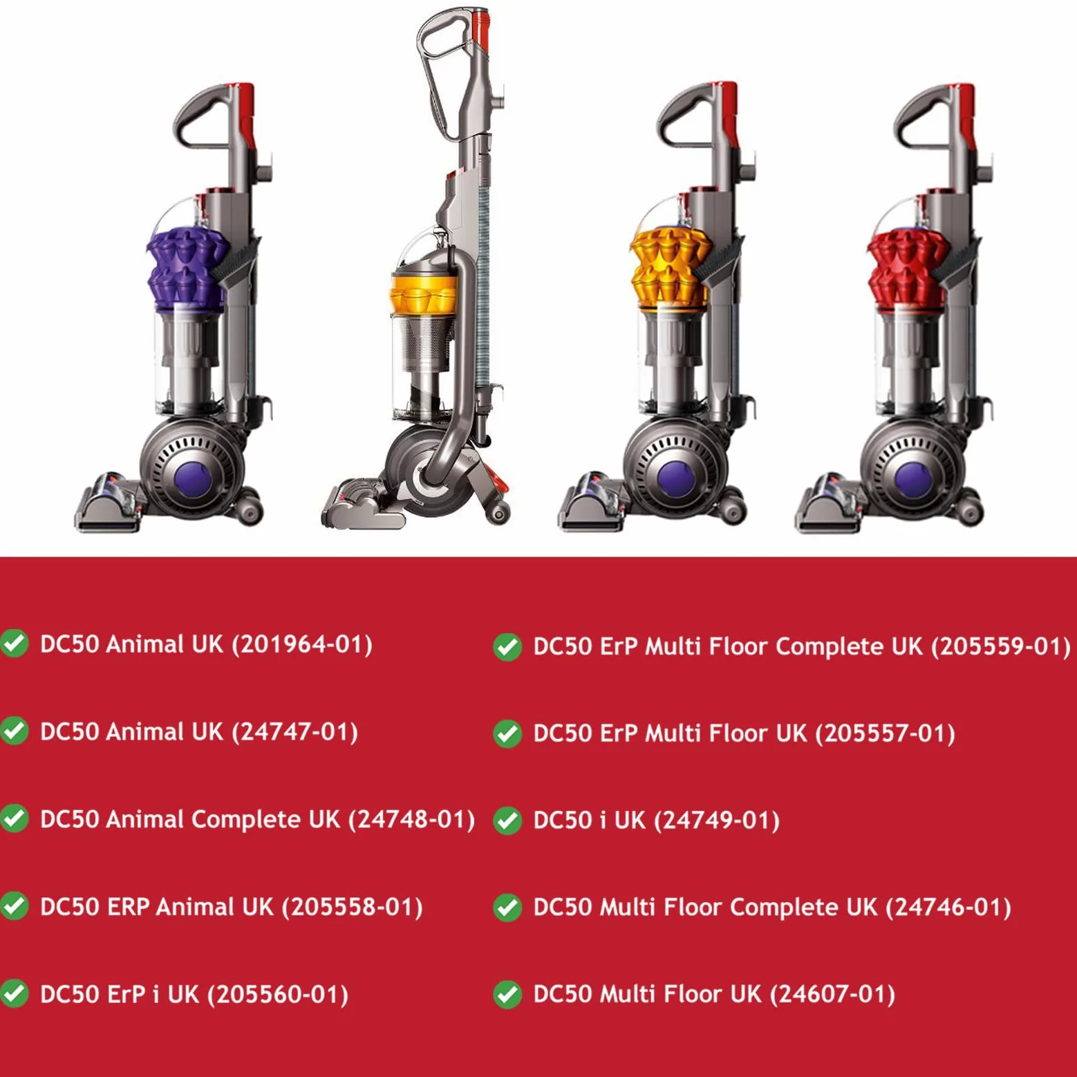 SPARES2GO Manguera inferior de repuesto + válvula corta para Dyson DC50 DC51 aspiradora