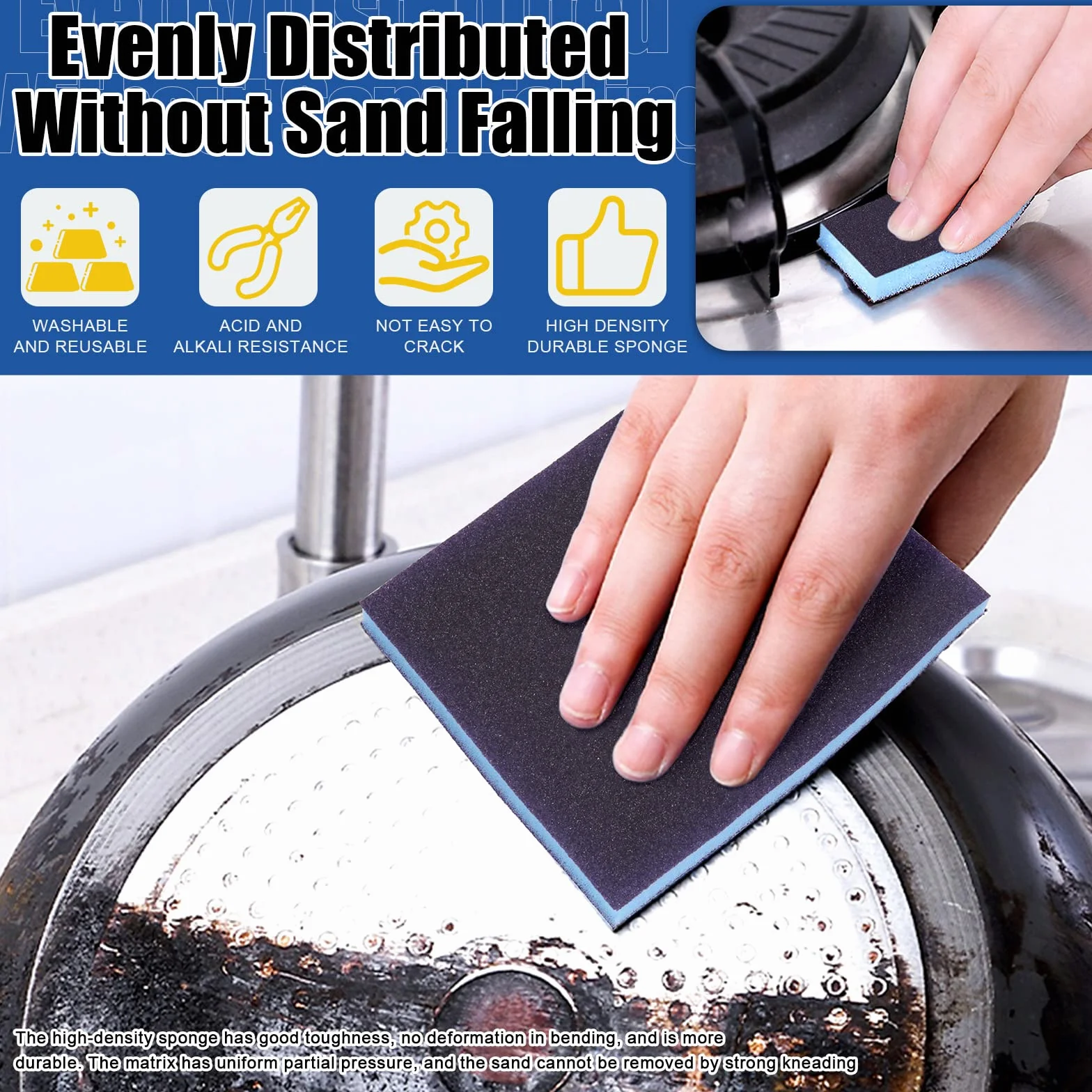 Glarks El kit de 21 esponjas de lijado de grano 220 incluye 20 bloques de lijado reutilizables y lavables de 120 x 100 x 12 mm con 1 cepillo de pintura para madera, metal, pintura y paneles de yeso