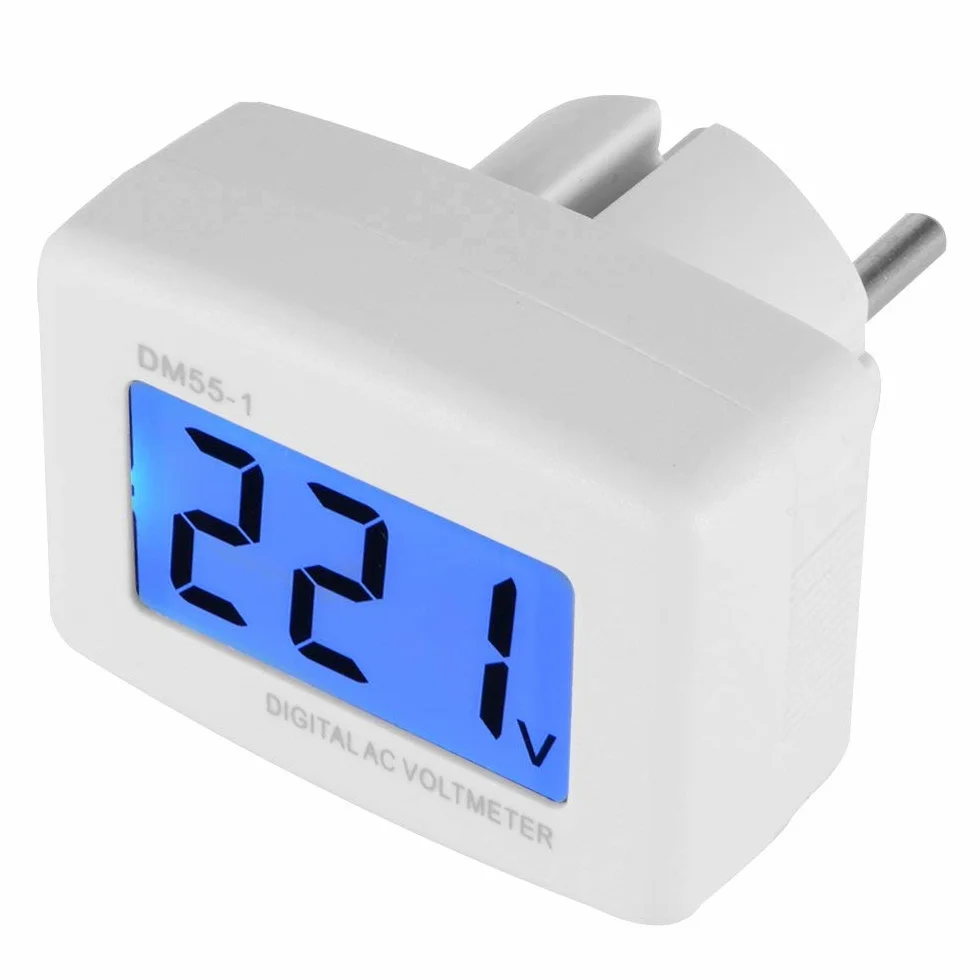 Voltímetro Digital LCD AC80-300V Enchufe EU