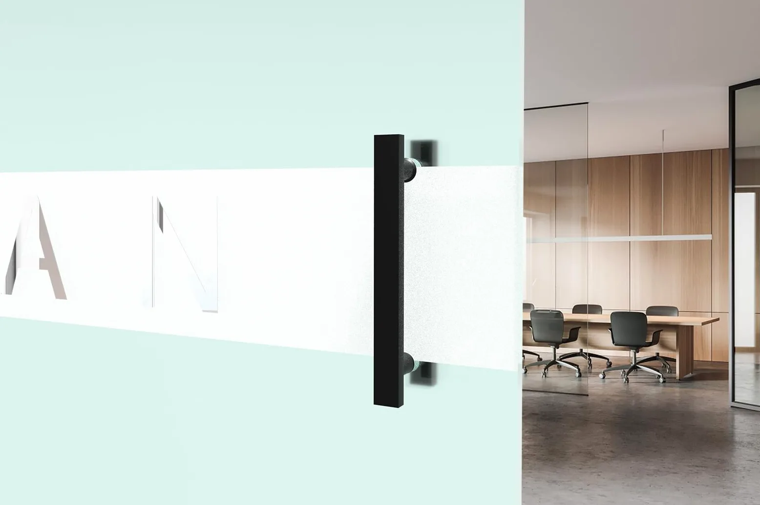 Tirador de Puerta en Negro Mate para Puerta de Granero 30/60/90/120/150 cm, Tiradores Puertas Correderas y Tiro de Doble Cara, Tirador Largo para Puertas Francesas Puertas Exteriores