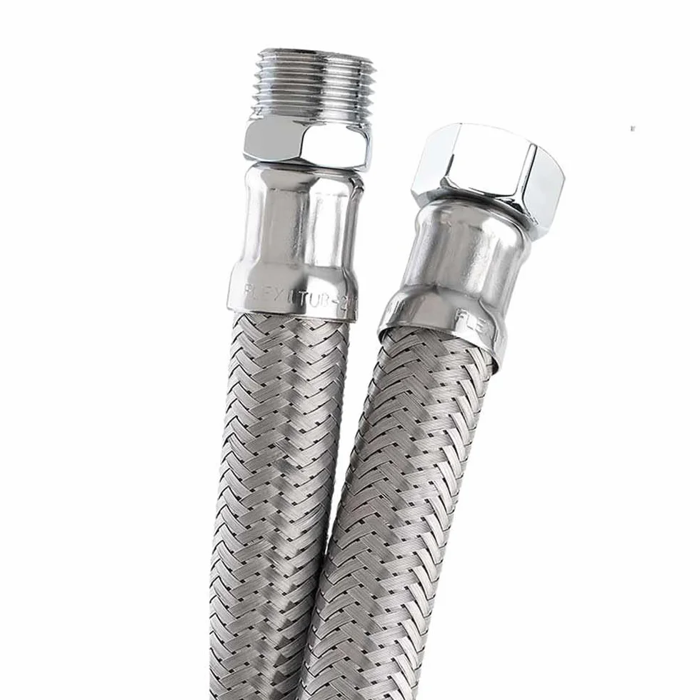 Flexitub Latiguillo Polimero Plus/Super Macho 1/2 Hembra 1/2 Acero Inox 304 16 Bar 50cm Especial Para Termos y Calentadores