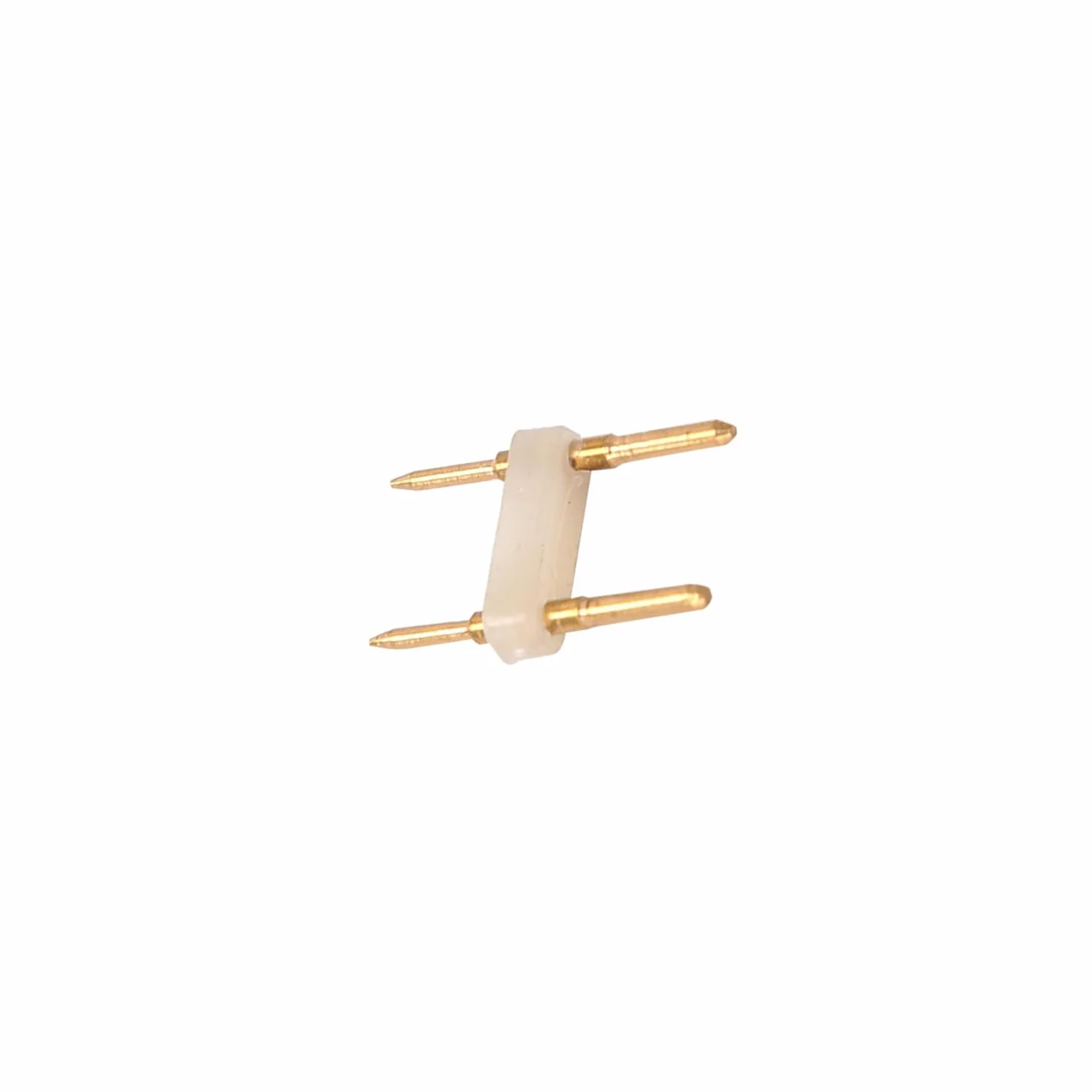 Conector de 2 pines para tira de alto voltaje, resistente y fácil de instalar; ideal para iluminación LED y proyectos eléctricos.