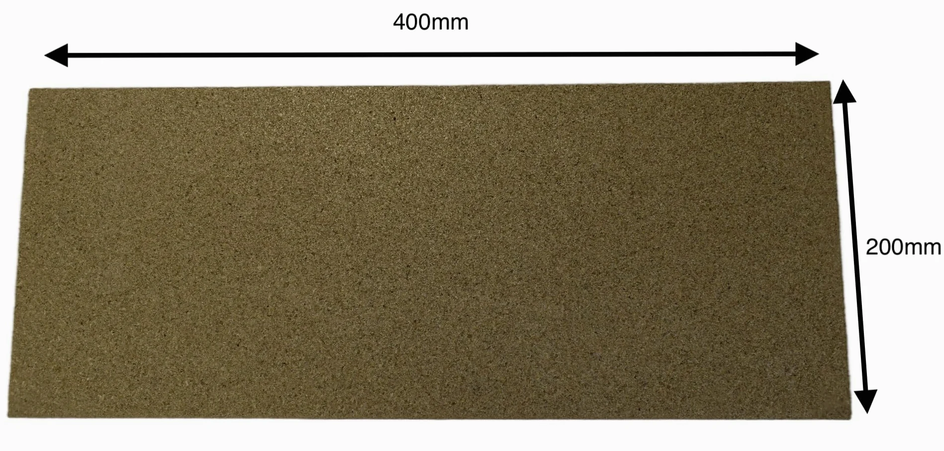 Firebrick Fireboard - Tabla de fuego de ladrillo resistente al calor, vermiculita, 400 x 200 x 25 mm