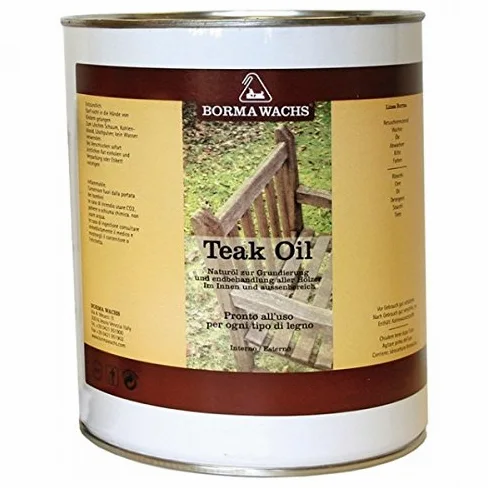 Teak Möbel Garten Teakholz Öl Borma Holzschutz Innen Außen 5 Liter Teak Öl