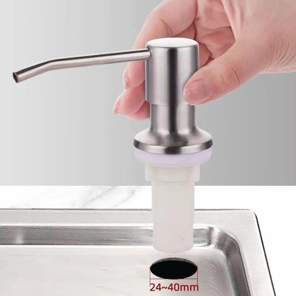Dispensador de jabón de 1 m, kit de tubo de extensión para fregadero de cocina, dispensador de jabón líquido, bomba de mano, cabezal dispensador K7F2, prensa de acero