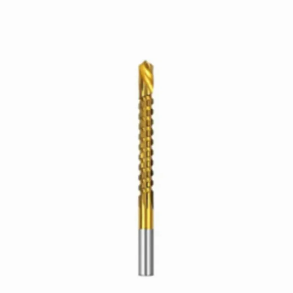 Broca de Taladro Recubierta de Titanio de 6,5 mm Broca de Dentada en Espiral Broca Compuesta Broca Helicoidal